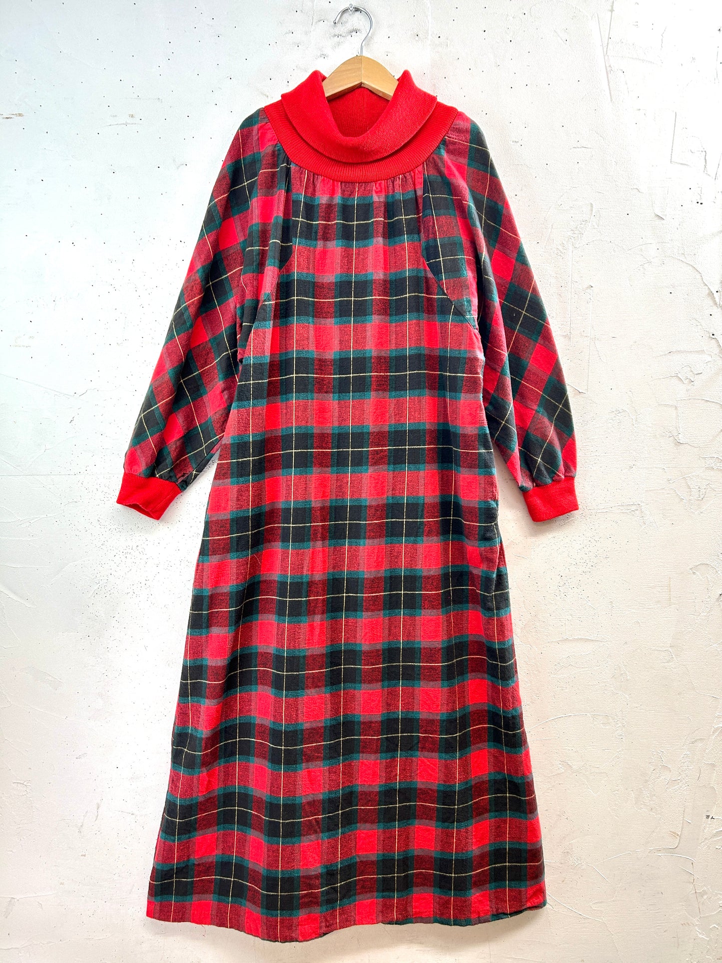 Vintage Plaid Dress  [L31071]