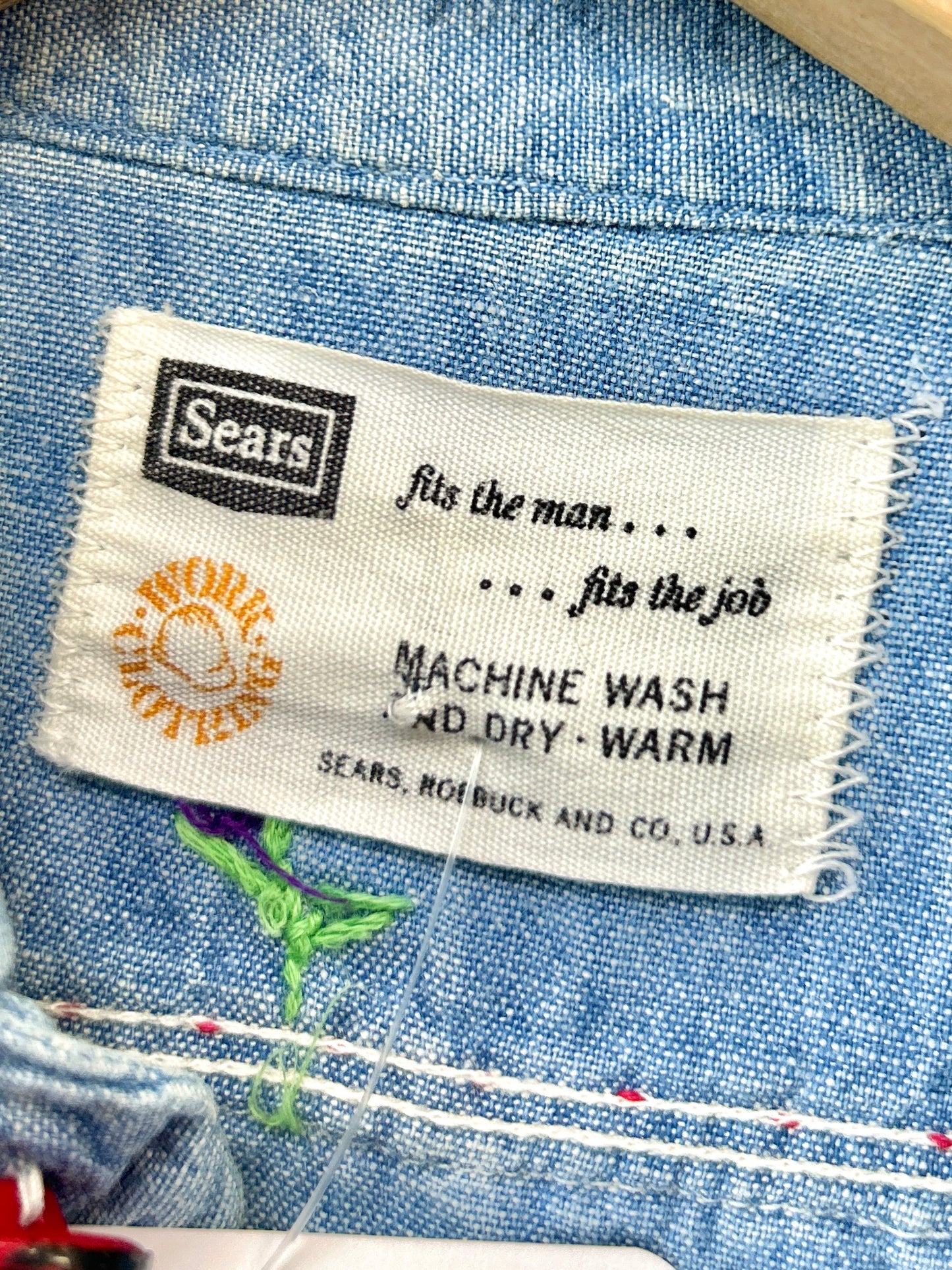 Vintage Chambray Shirt 〜Sears〜 [K30800]