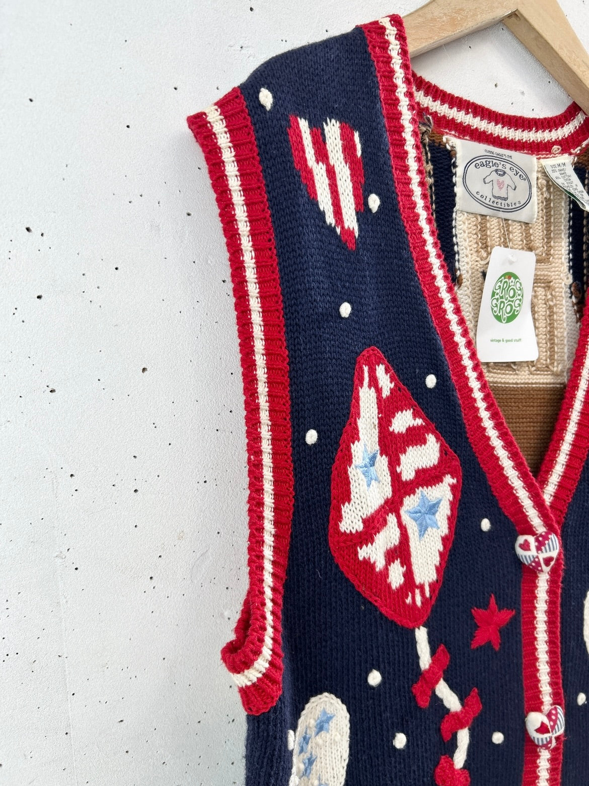 Vintage Cotton Knit Vest [D32152]