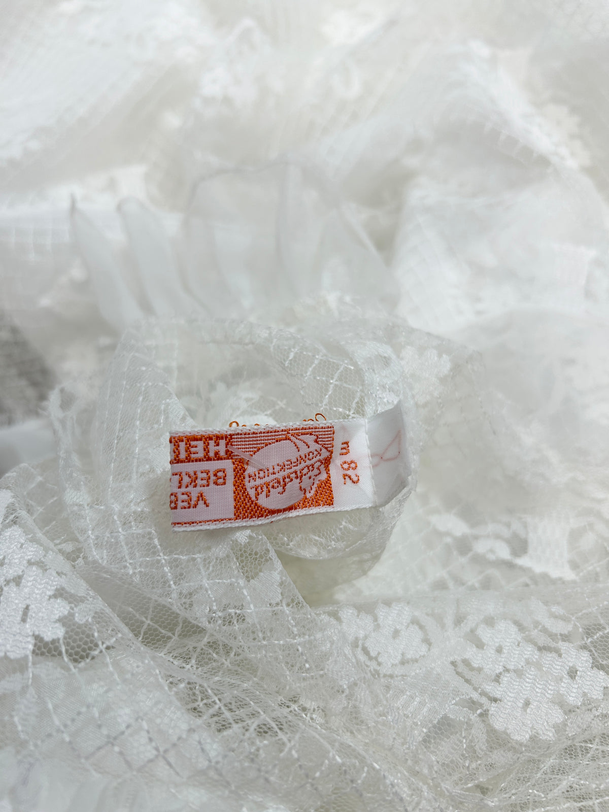 Vintage White Lace Dress [I33820]