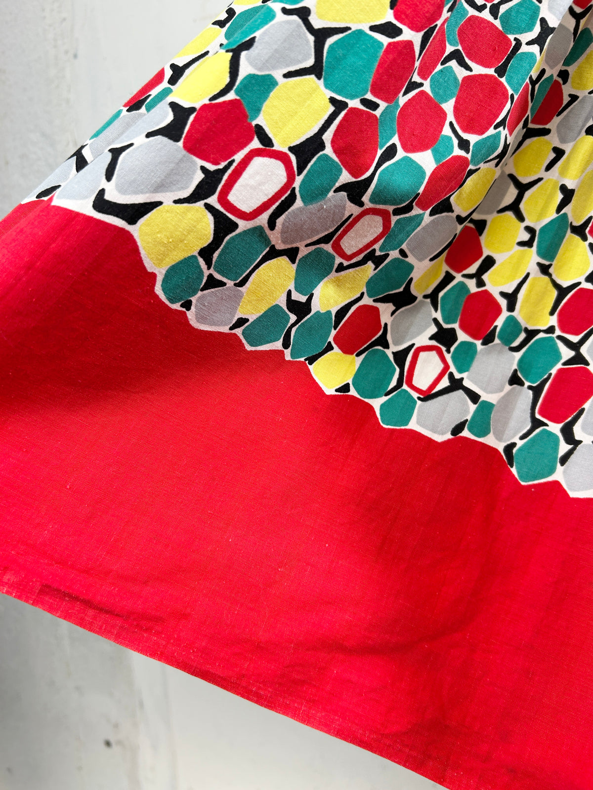 '50s Vintage End Pattern Skirt [J34113]
