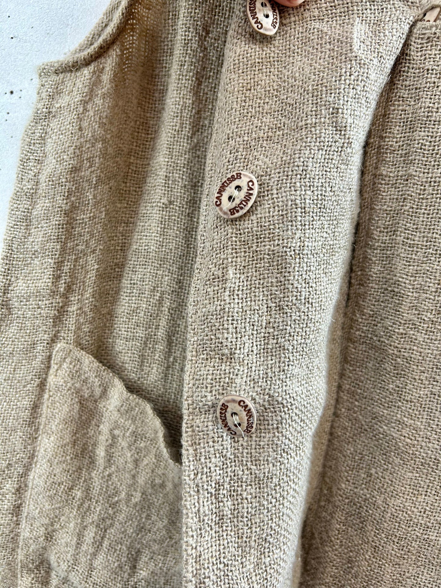 Vintage Linen Vest [G30754]