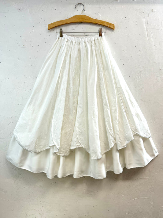 Vintage White Skirt [A31461]