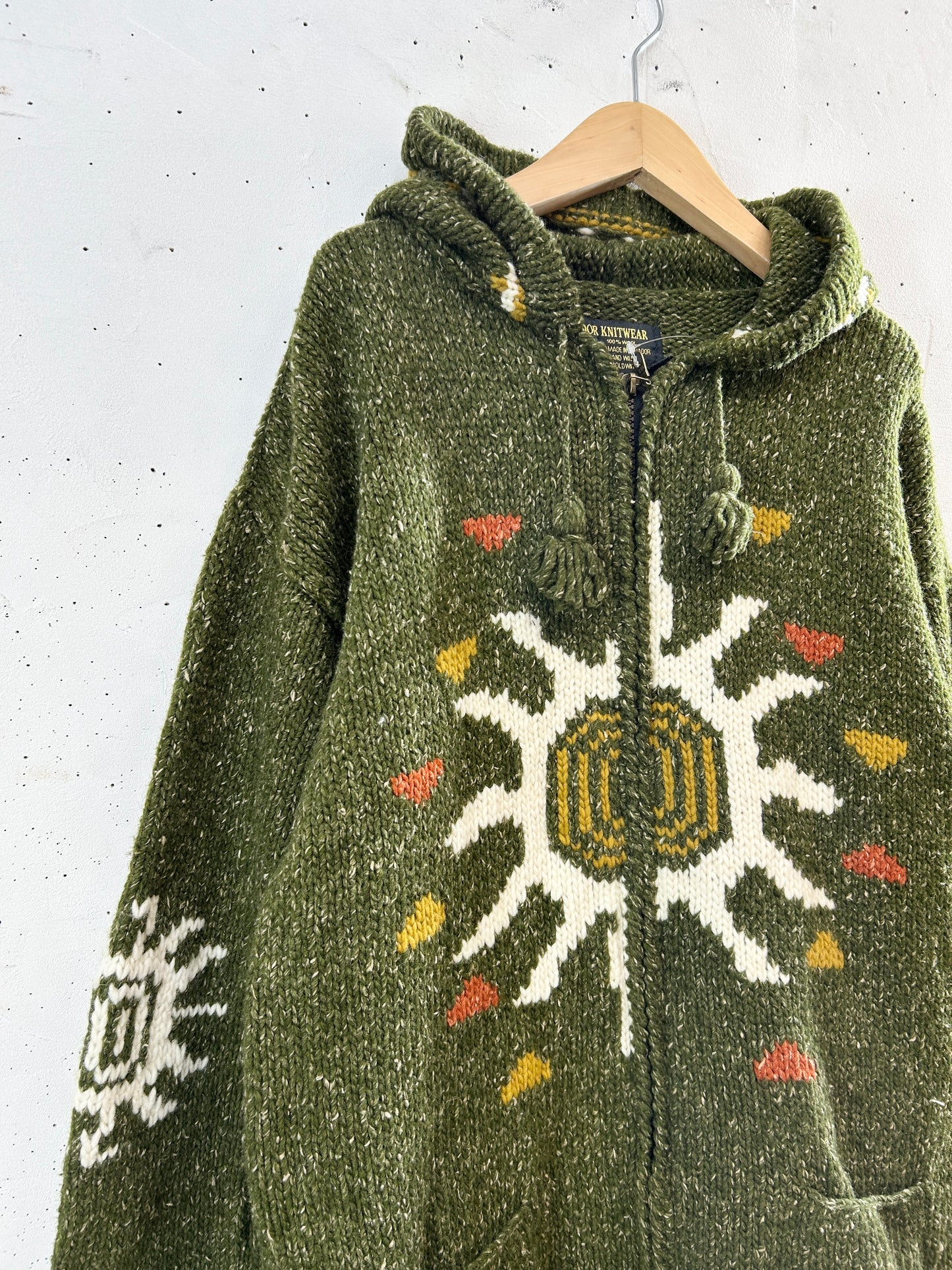 Vintage Hand Knit Made in ECUADOR [K30902]