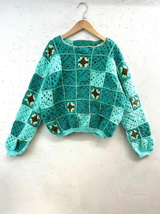 Vintage Granny Square Knit  [A31471]