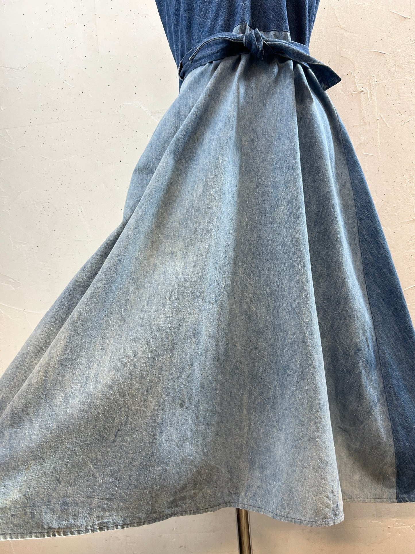 Vintage Dress '70s Denim [H30837]