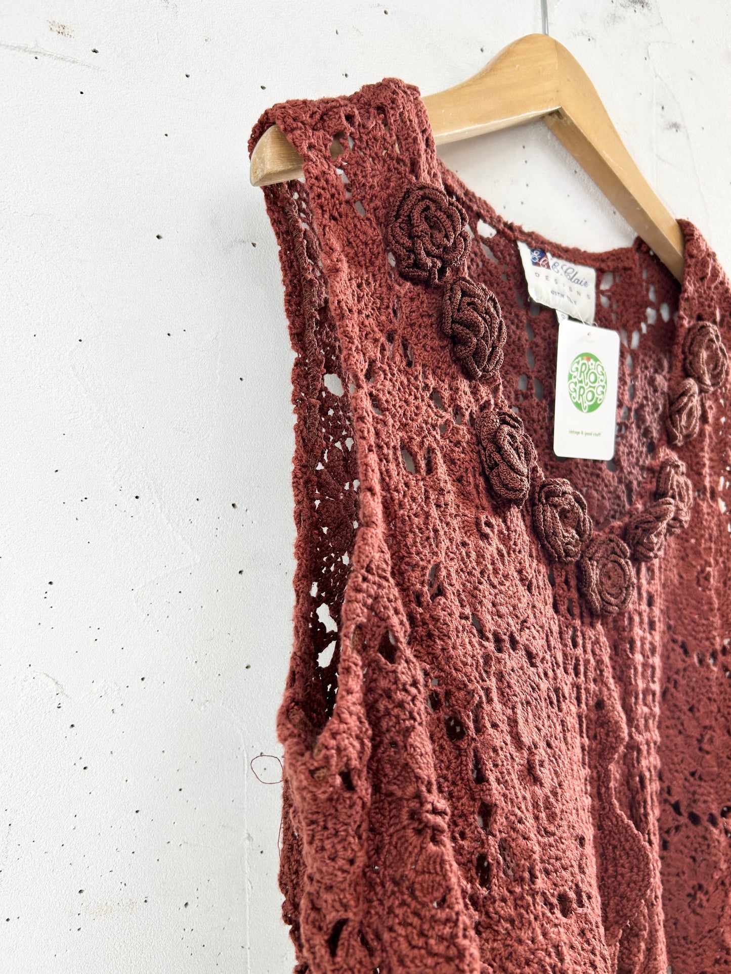 Vintage Crochet Vest 〜MADE IN USA〜 [J30543]