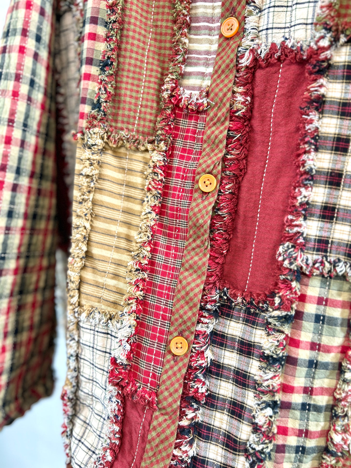 Vintage Patchwork Quilt Jacket  [L31073]
