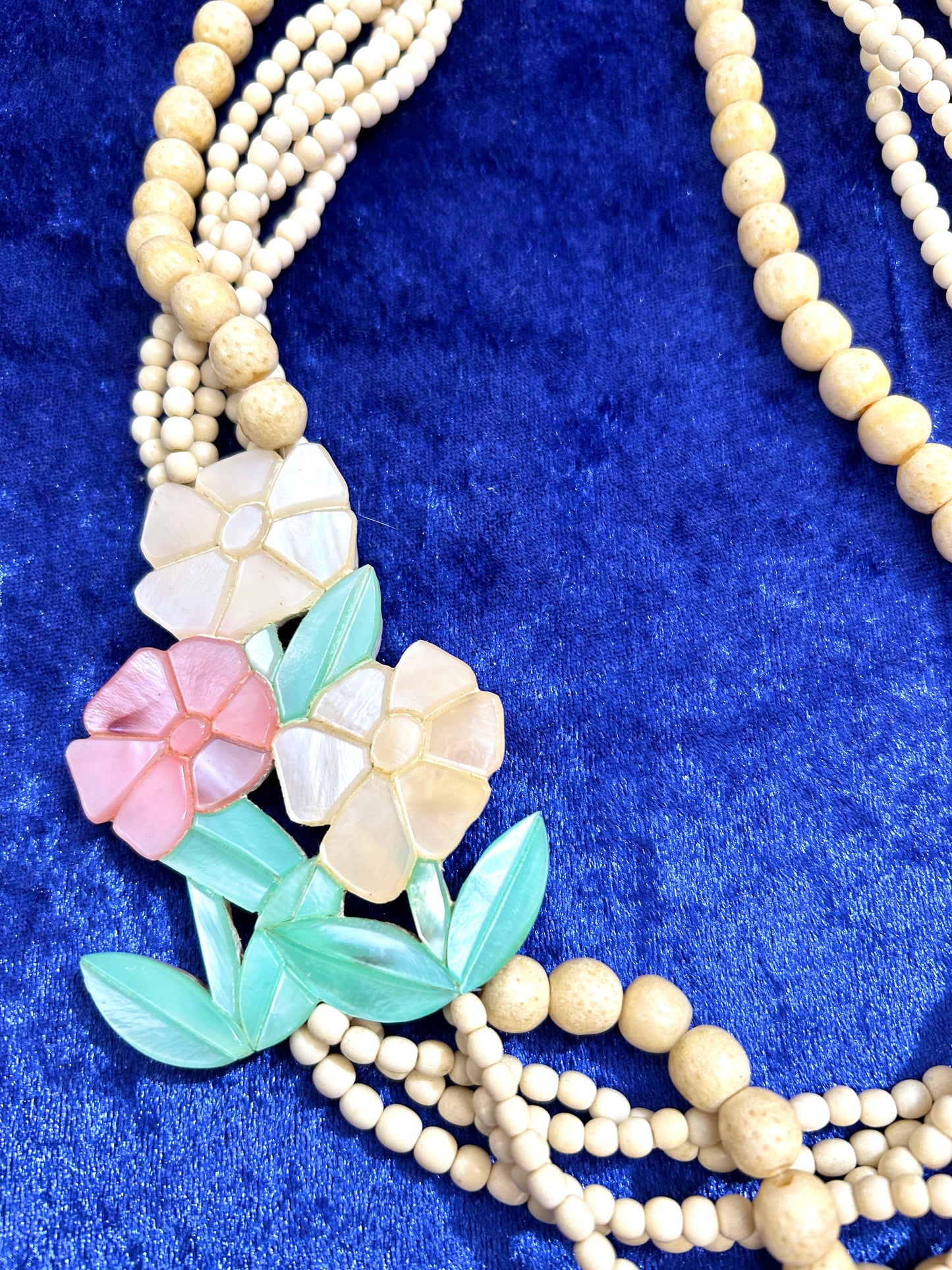 Vintage beaded necklace [I30340]