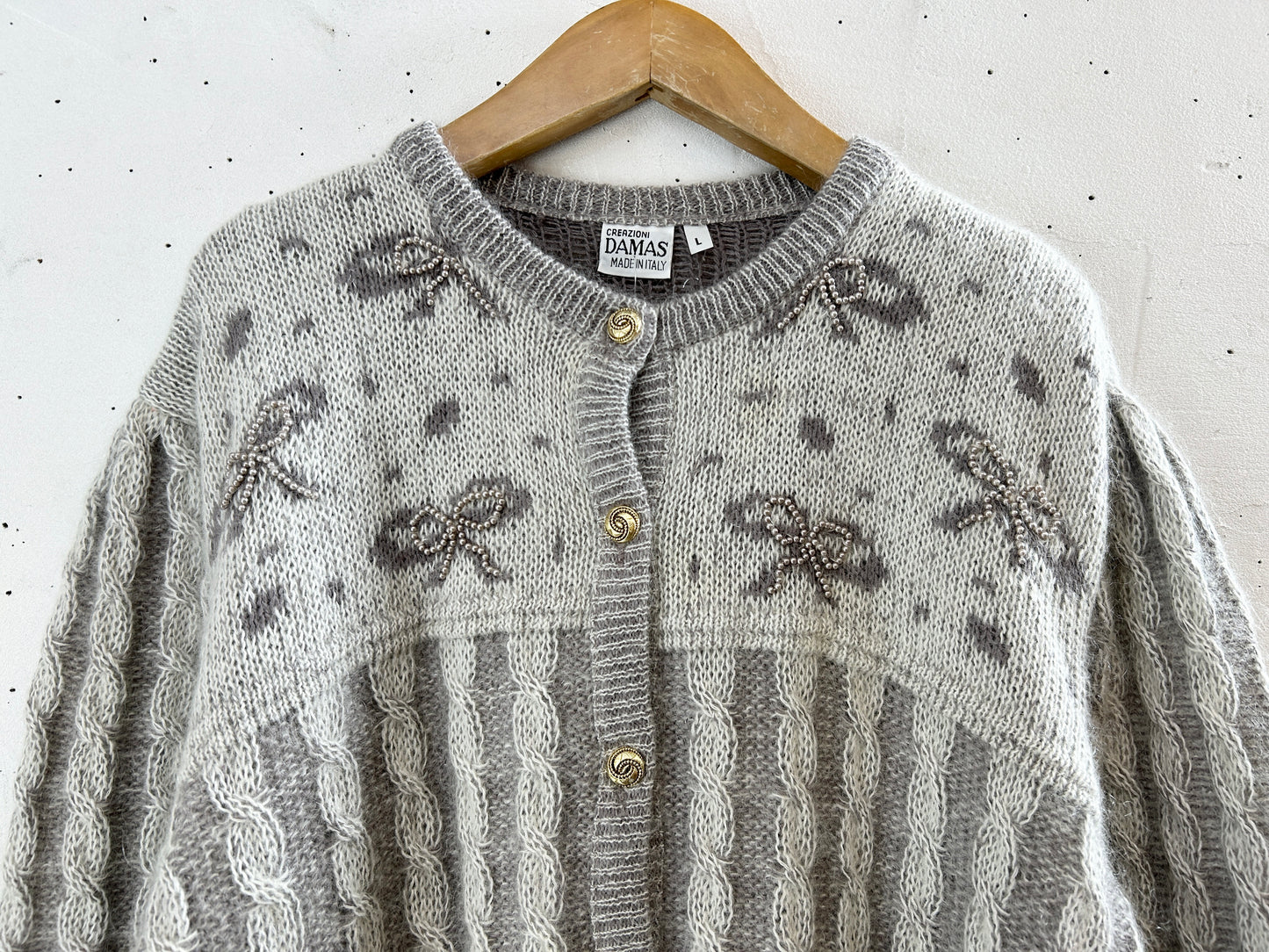 Vintage Knit Mohair Cardigan [J30440]