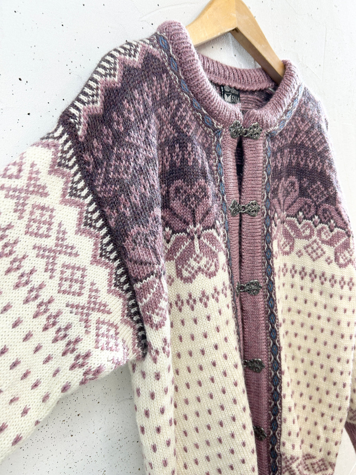 Vintage Nordic Knit Cardigan  MADE IN NORWAY [J34339]