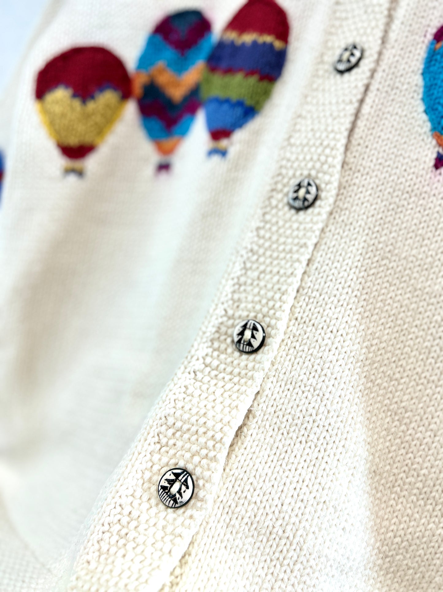 Vintage Knit Cardigan HAND MADE IN PERU [B31561]