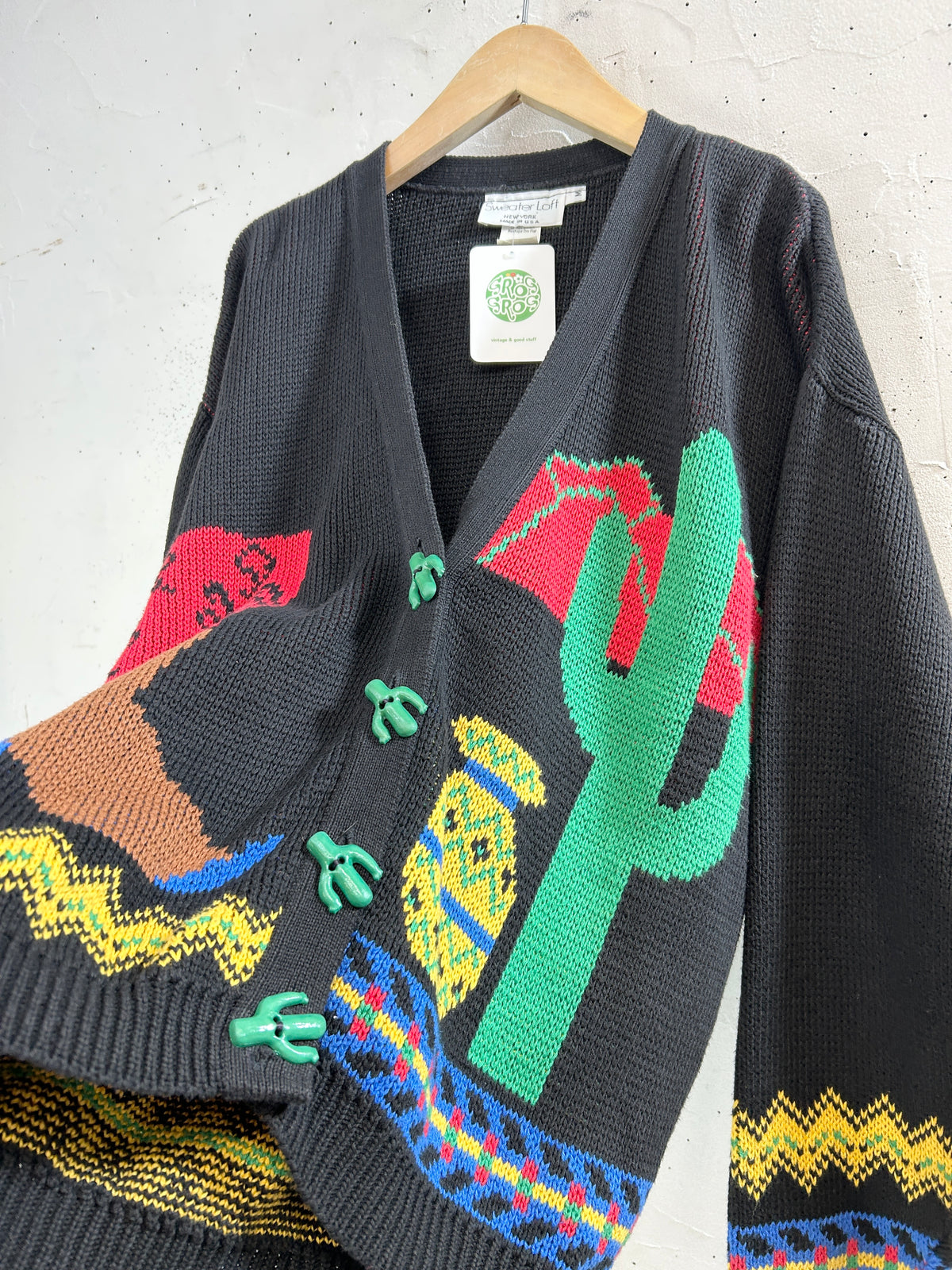 Vintage Cotton Knit Cardigan 〜MADE IN USA〜 [J34215]