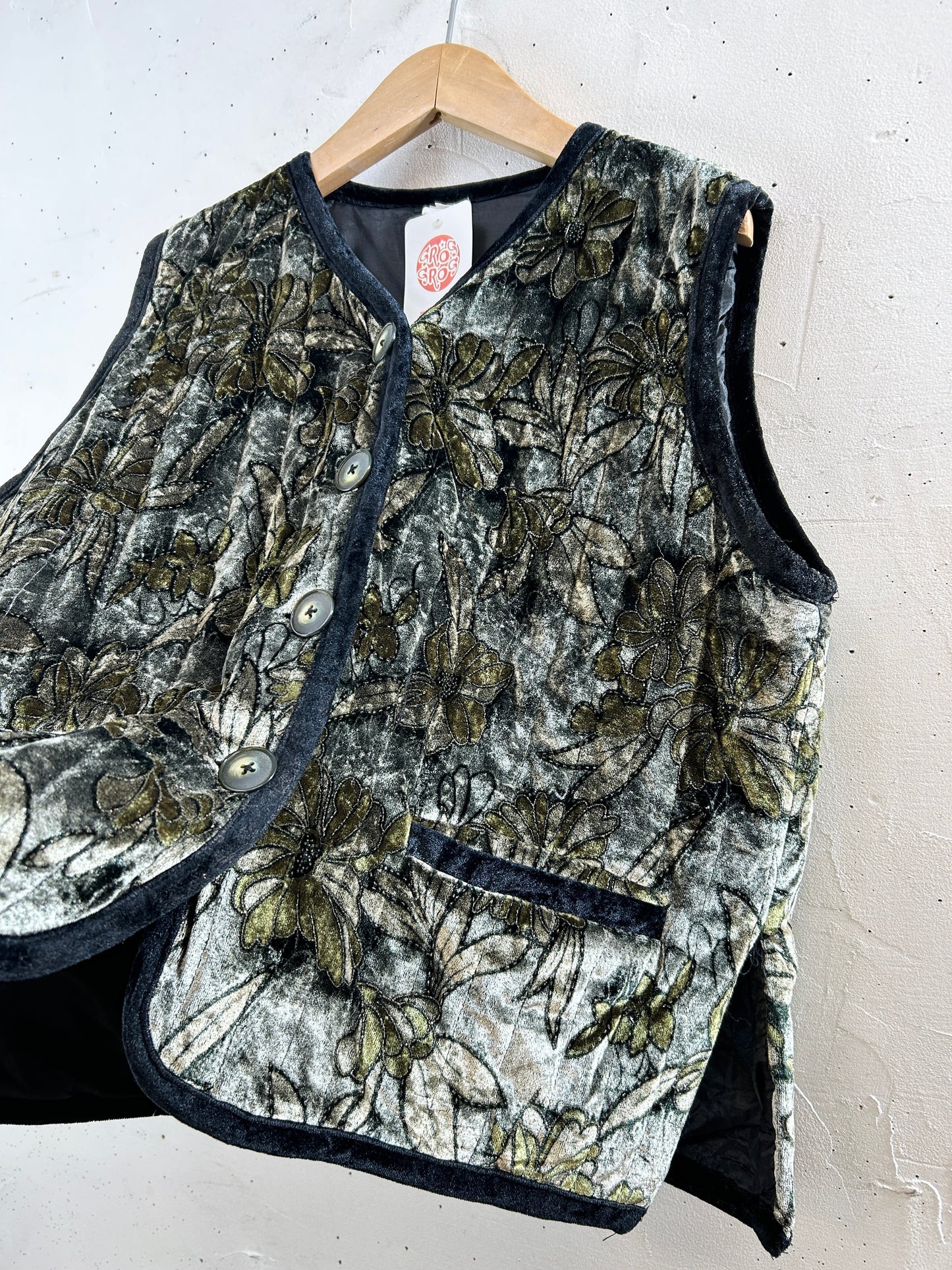 Vintage Velours Vest [I30126]