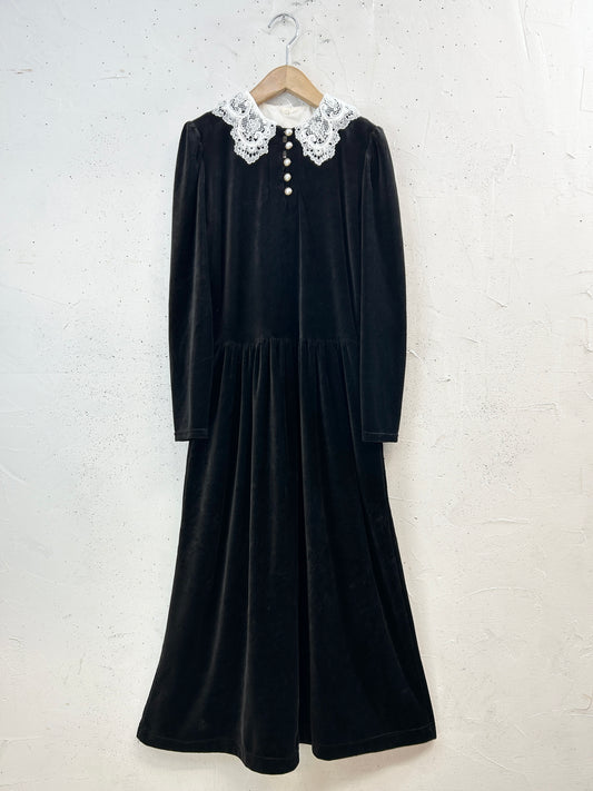 Vintage Velours Dress 〜MADE IN USA〜 [J34221]