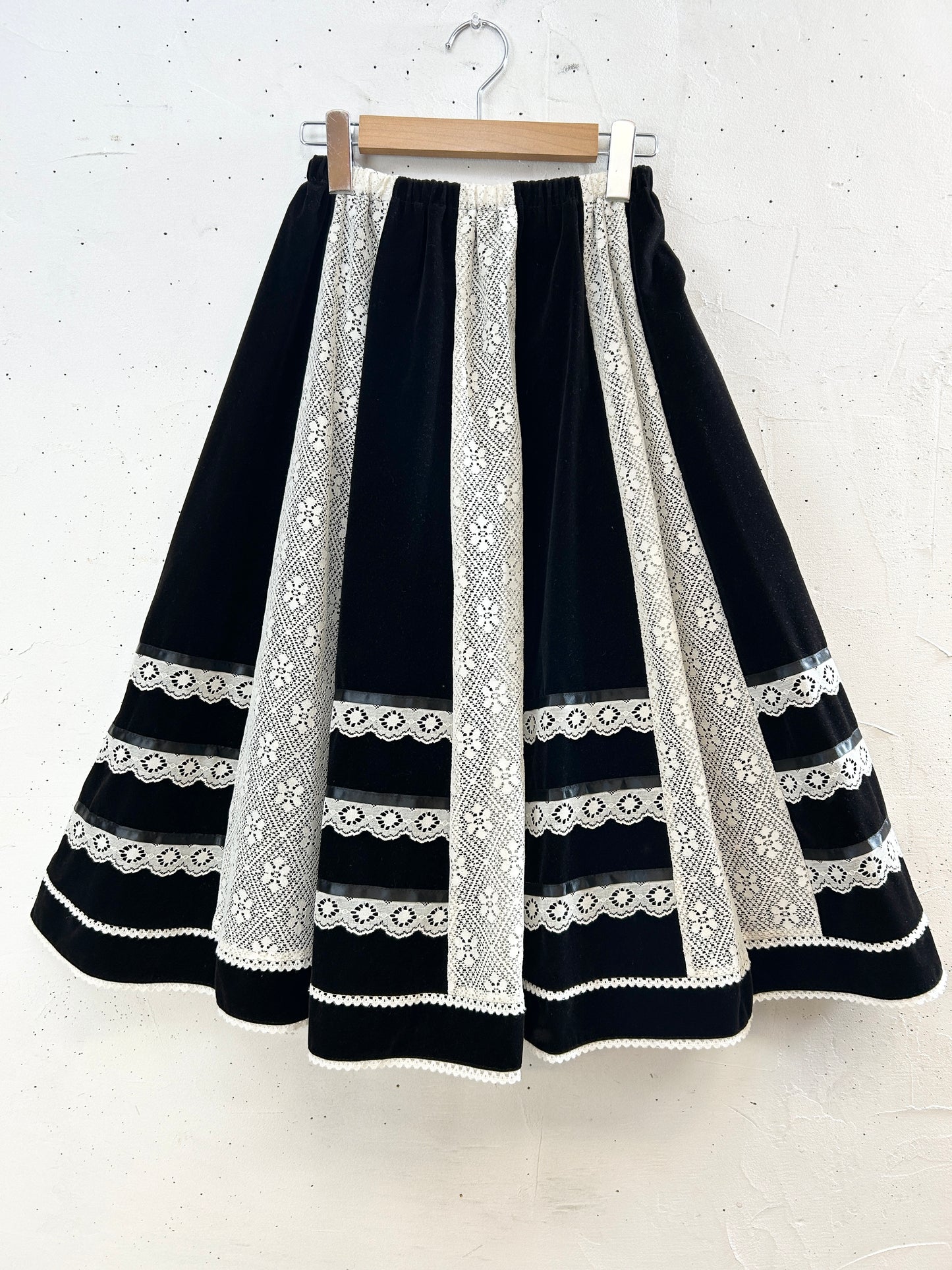 ’70s Velour Skirt 〜carefree fashions〜 [I30154]