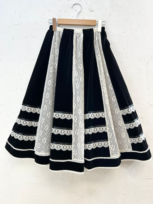 ’70s Velour Skirt 〜carefree fashions〜 [I30154]