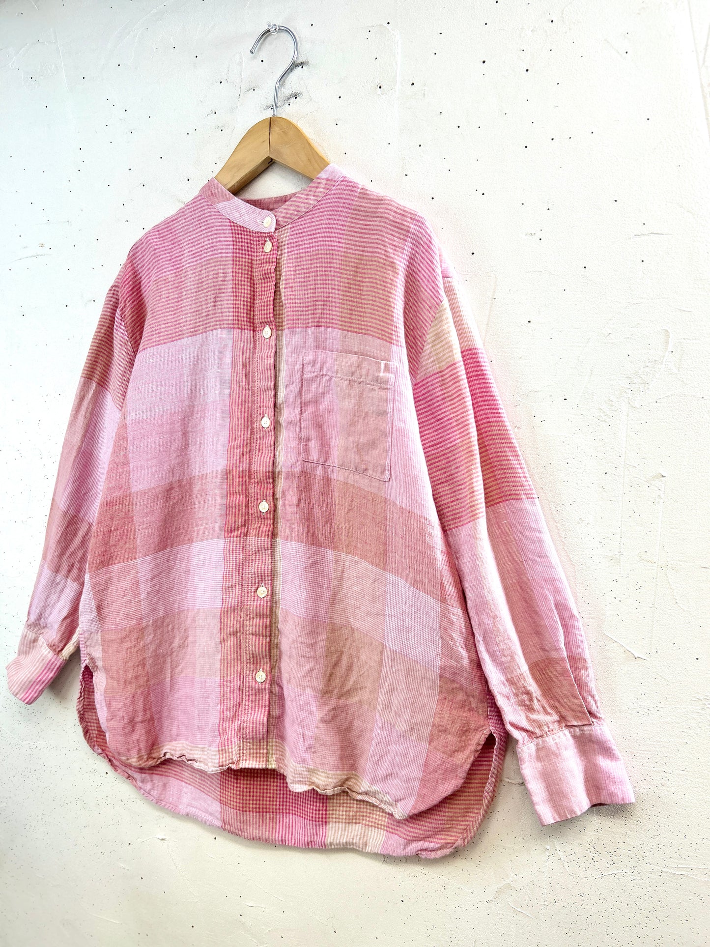 Vintage Linen shirt MADE IN EUROPE [L31155]