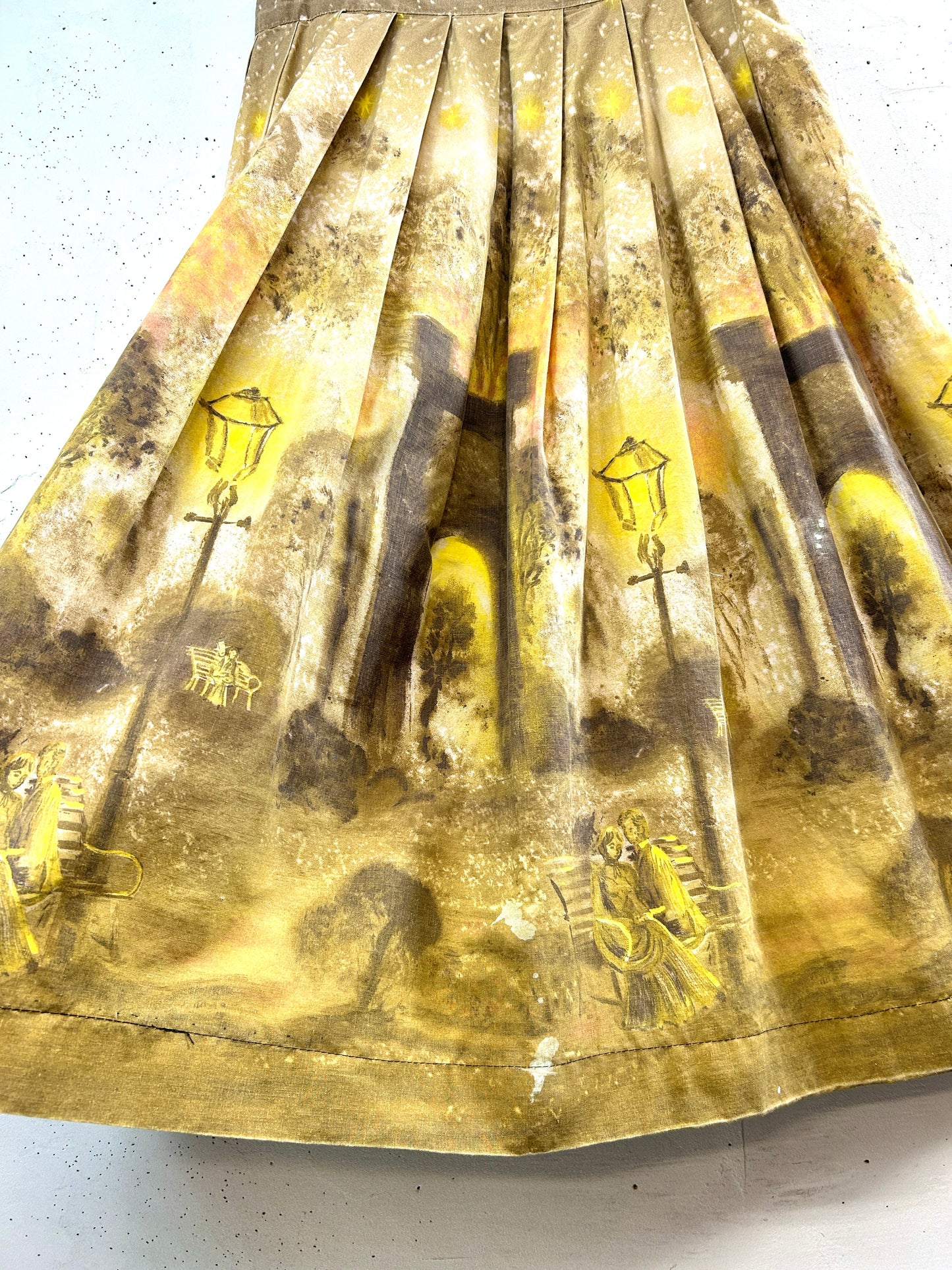 '50s Vintage End Pattern Skirt [E32549]