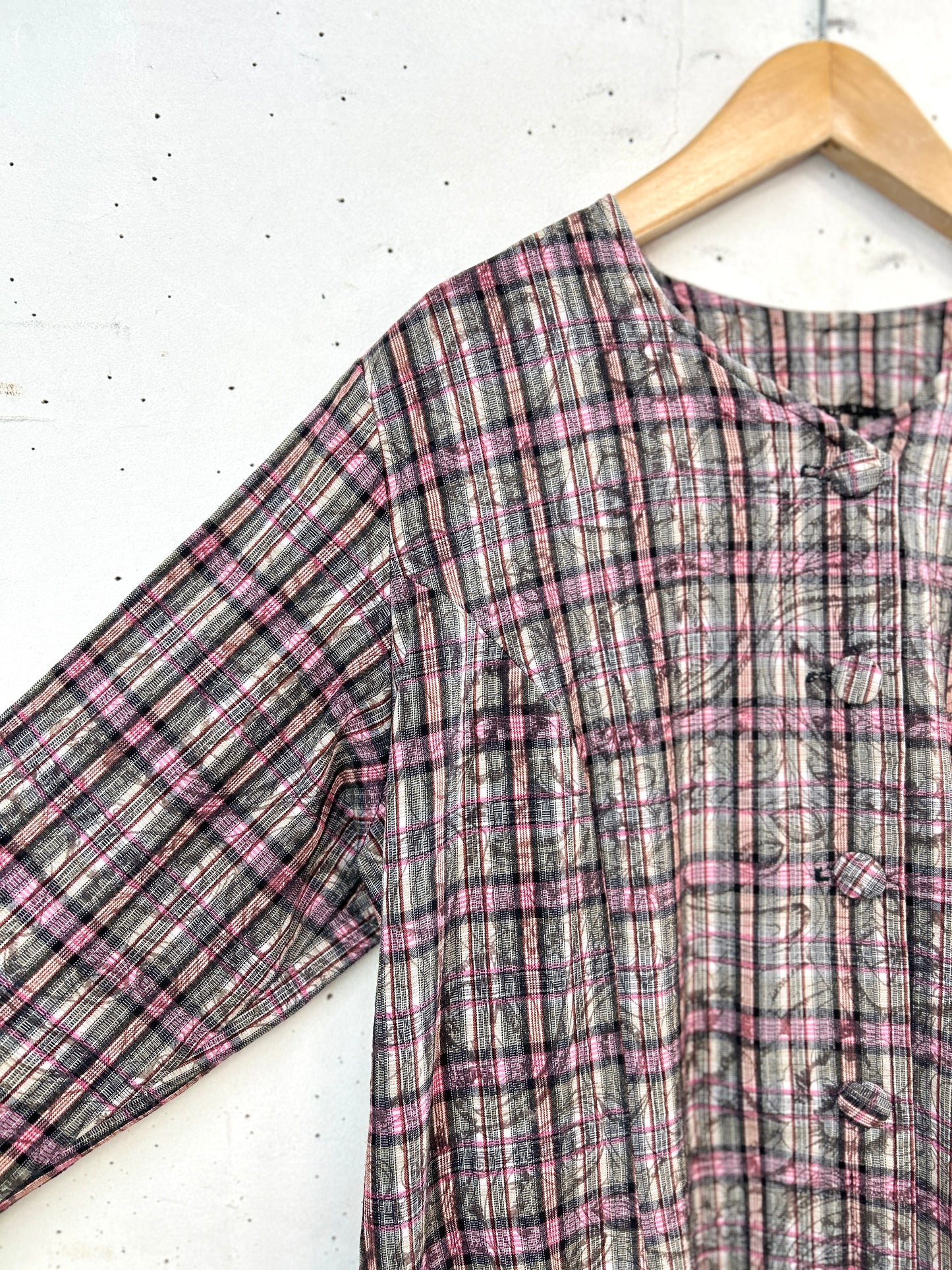 Vintage Plaid Dress [A31382]