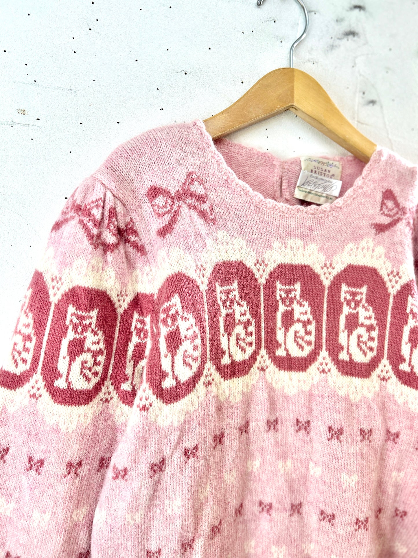 '80sVintage Hand Knit Sweater 〜SUSAN BRISTOL〜 [J30488]