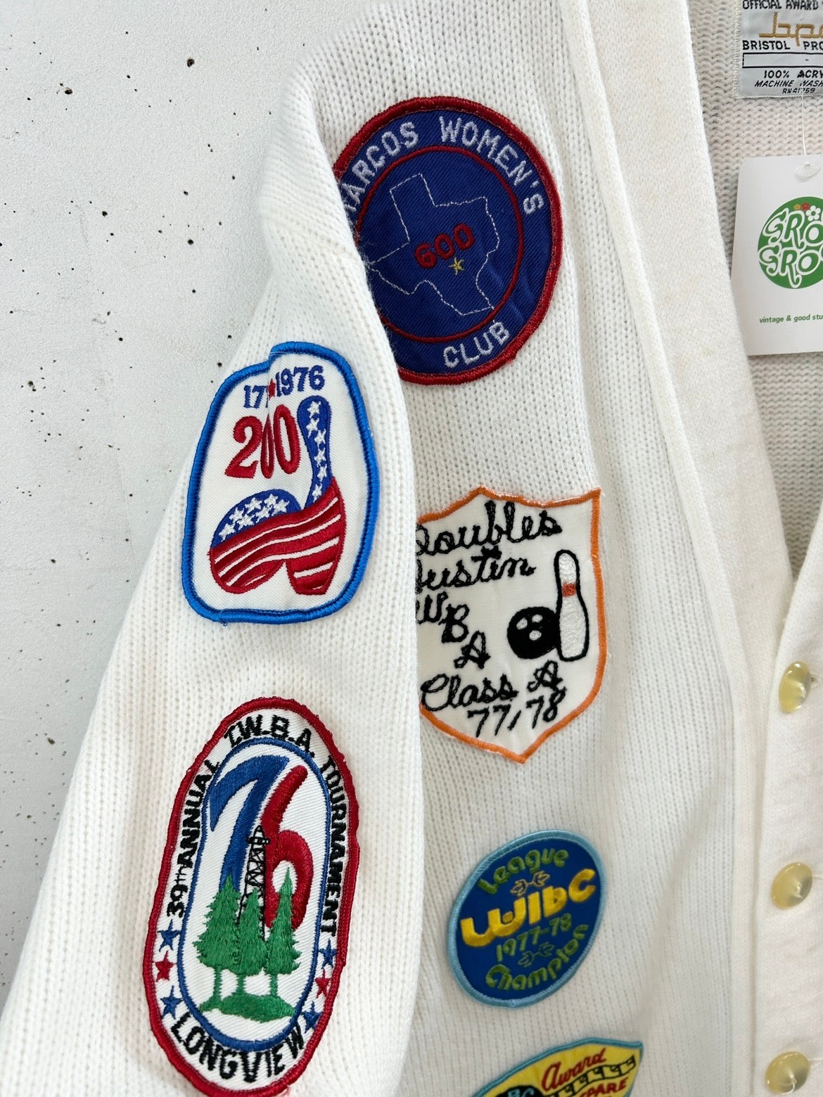 '70s Vintage Patch Cardigan [D32074]