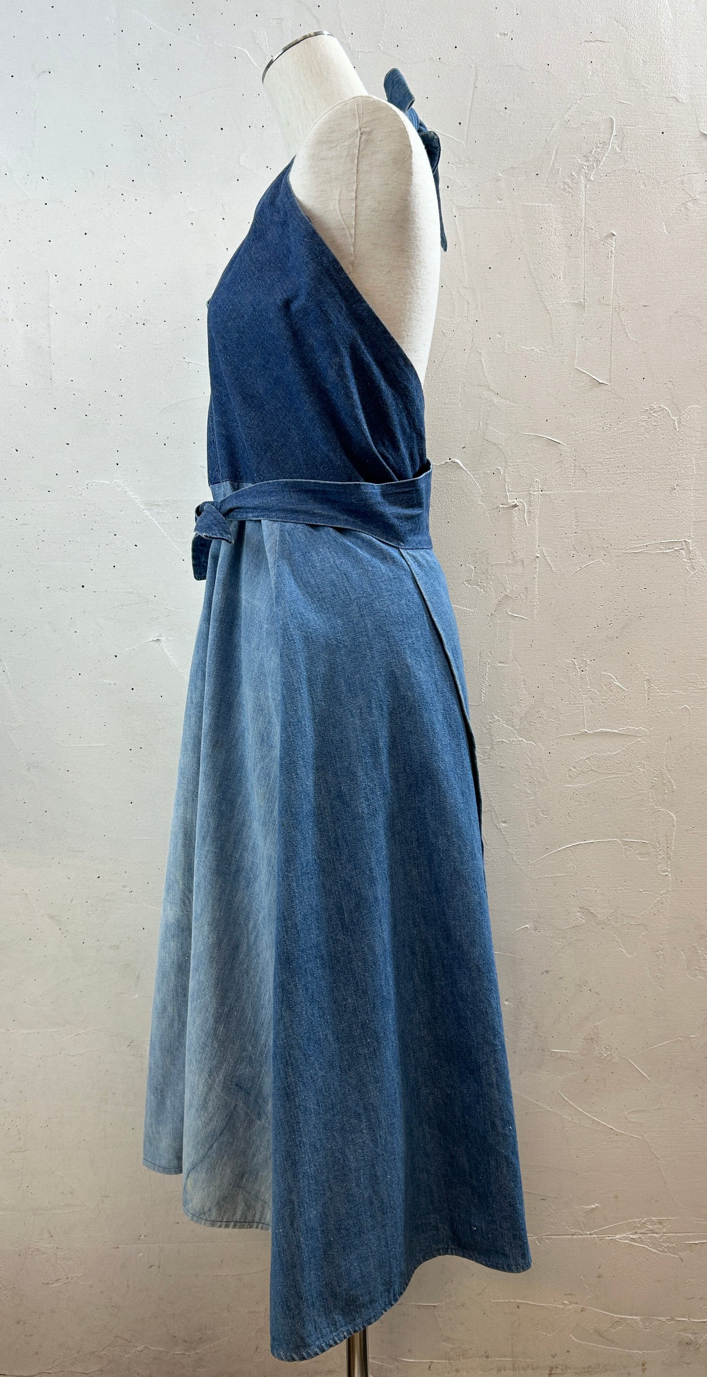 Vintage Dress '70s Denim [H30837]