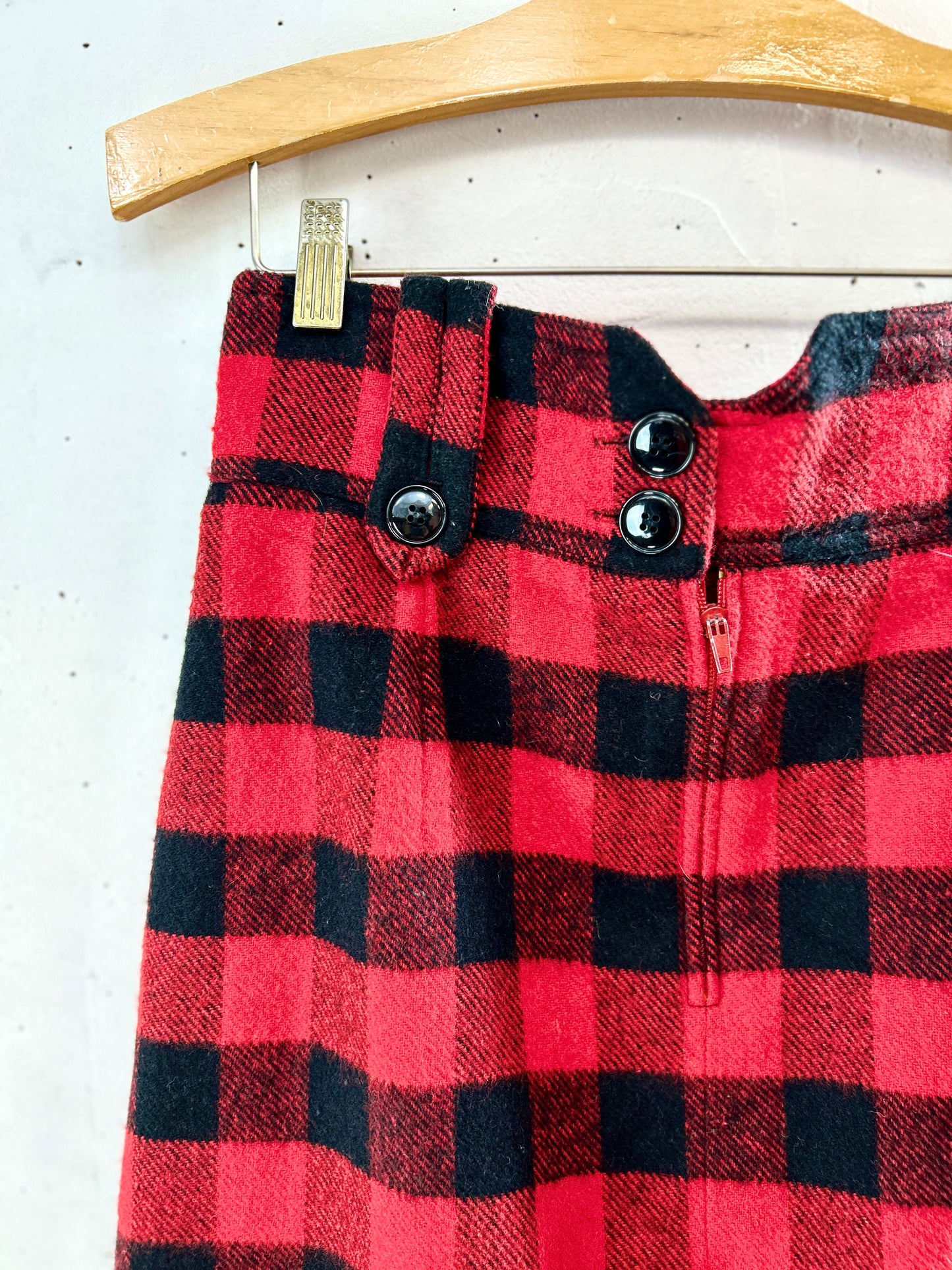 Vintage Plaid Skirt  MADE IN TURKEY  [K30835]