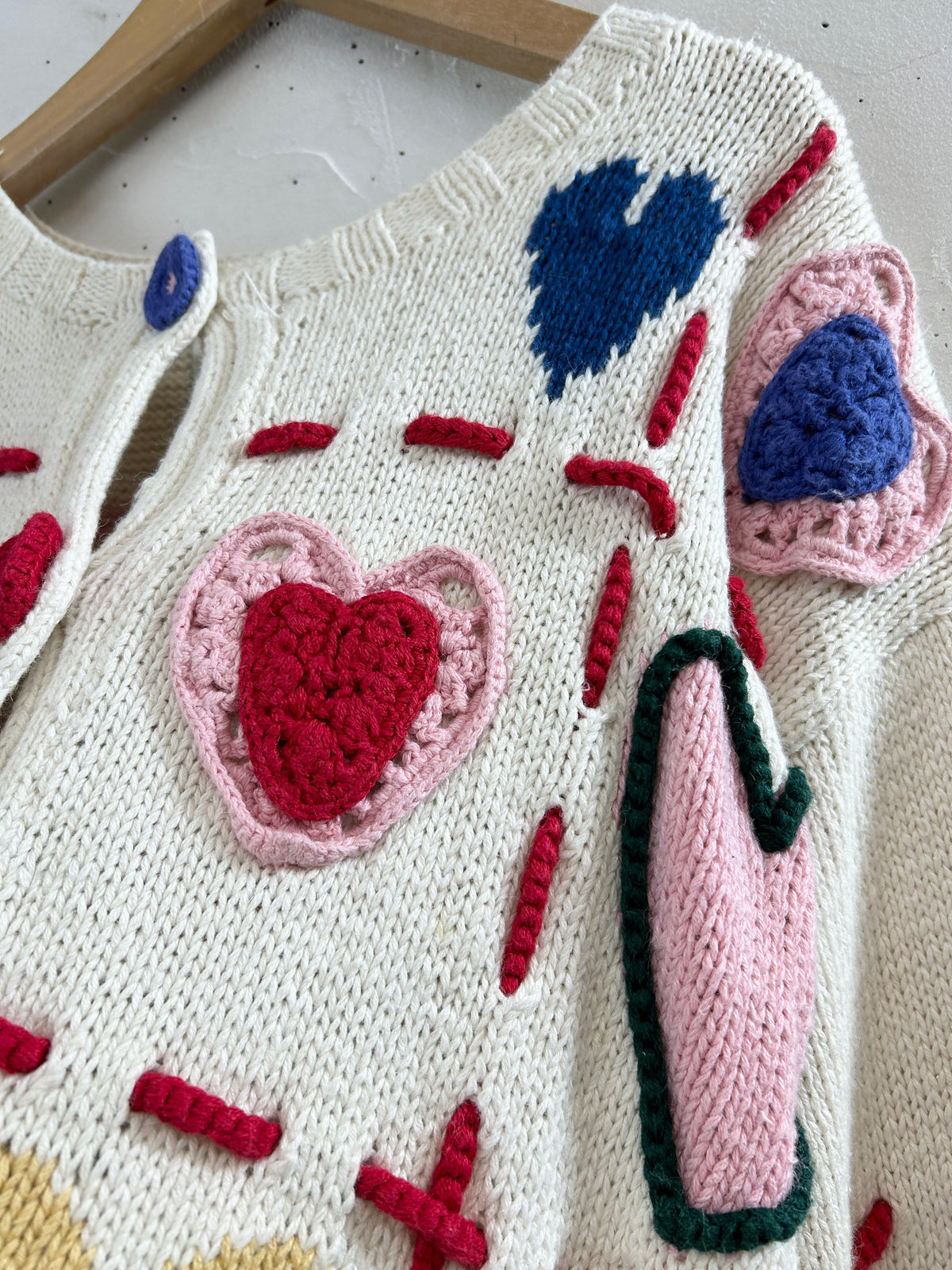 Vintage Cotton Knit Cardigan  [I33912]