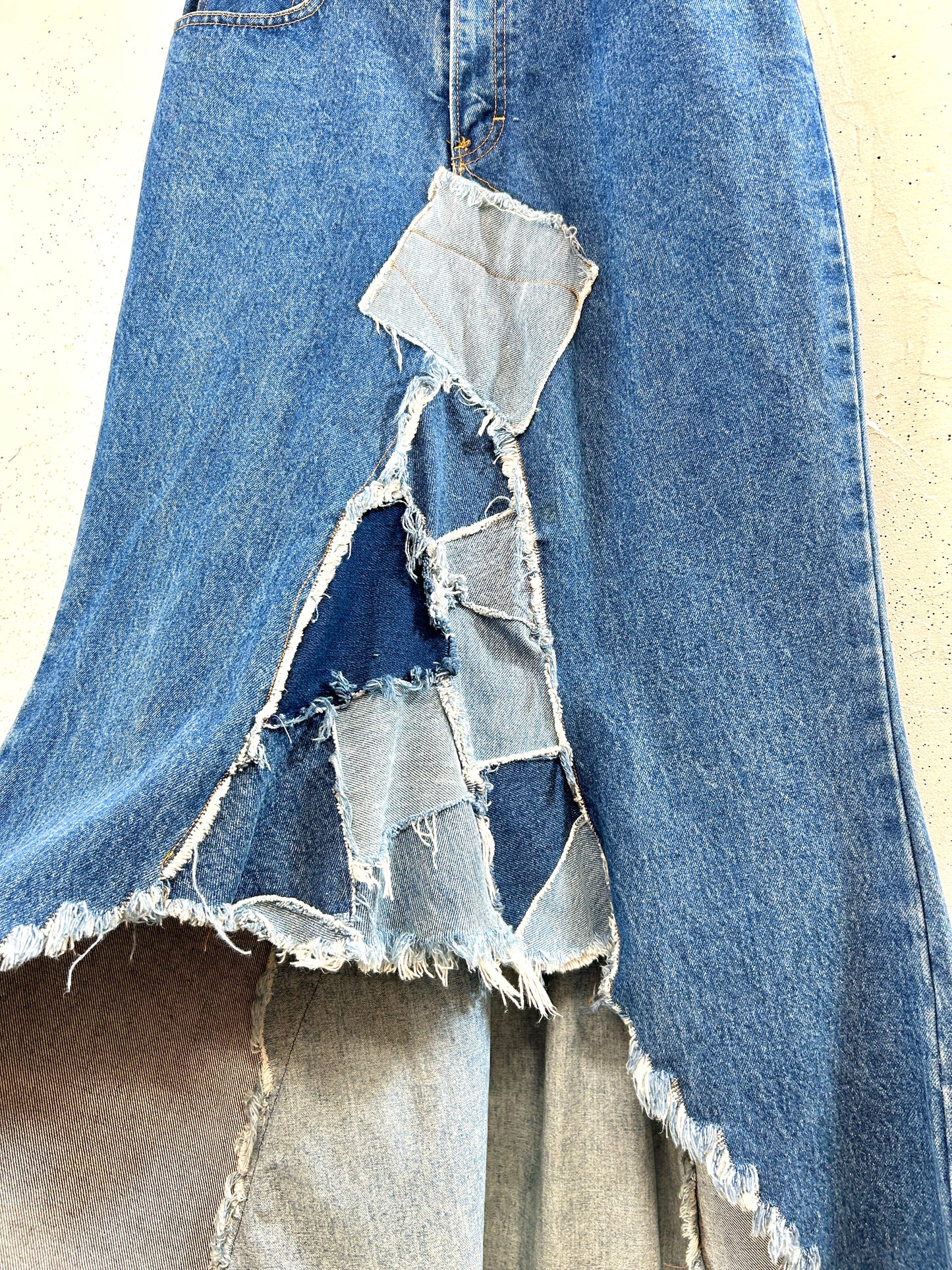 Vintage Denim Patchwork Skirt [F32635]
