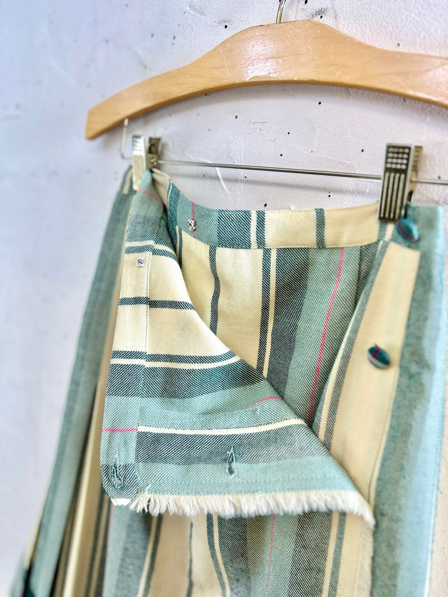 Vintage Plaid Skirt 〜Aljean〜 CANADA [K30766]