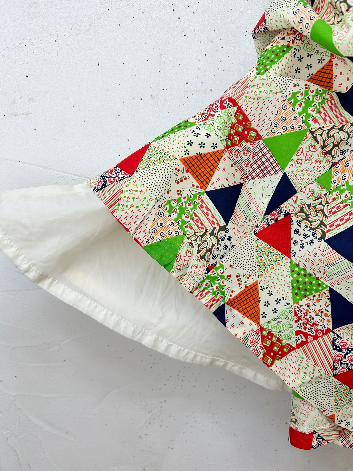 Vintage  '70s Patchiprint Skirt [H30916]