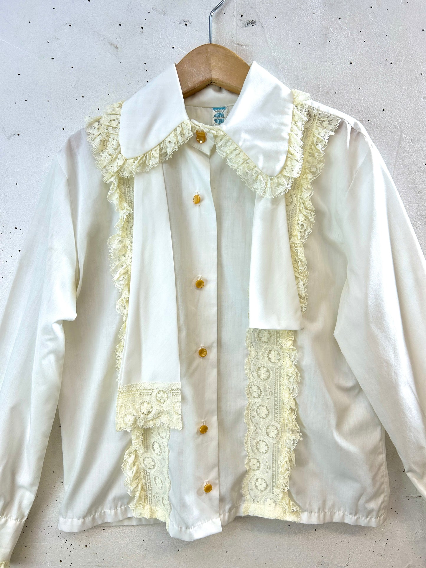 Vintage White Lace Blouse [I30323]