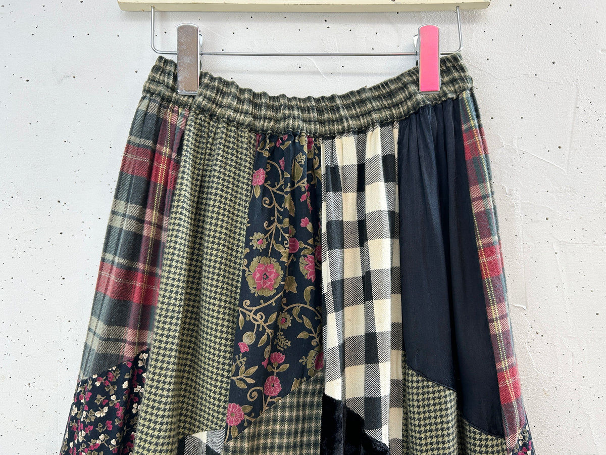 Vintage Crazy Patch Skirt [I34019]