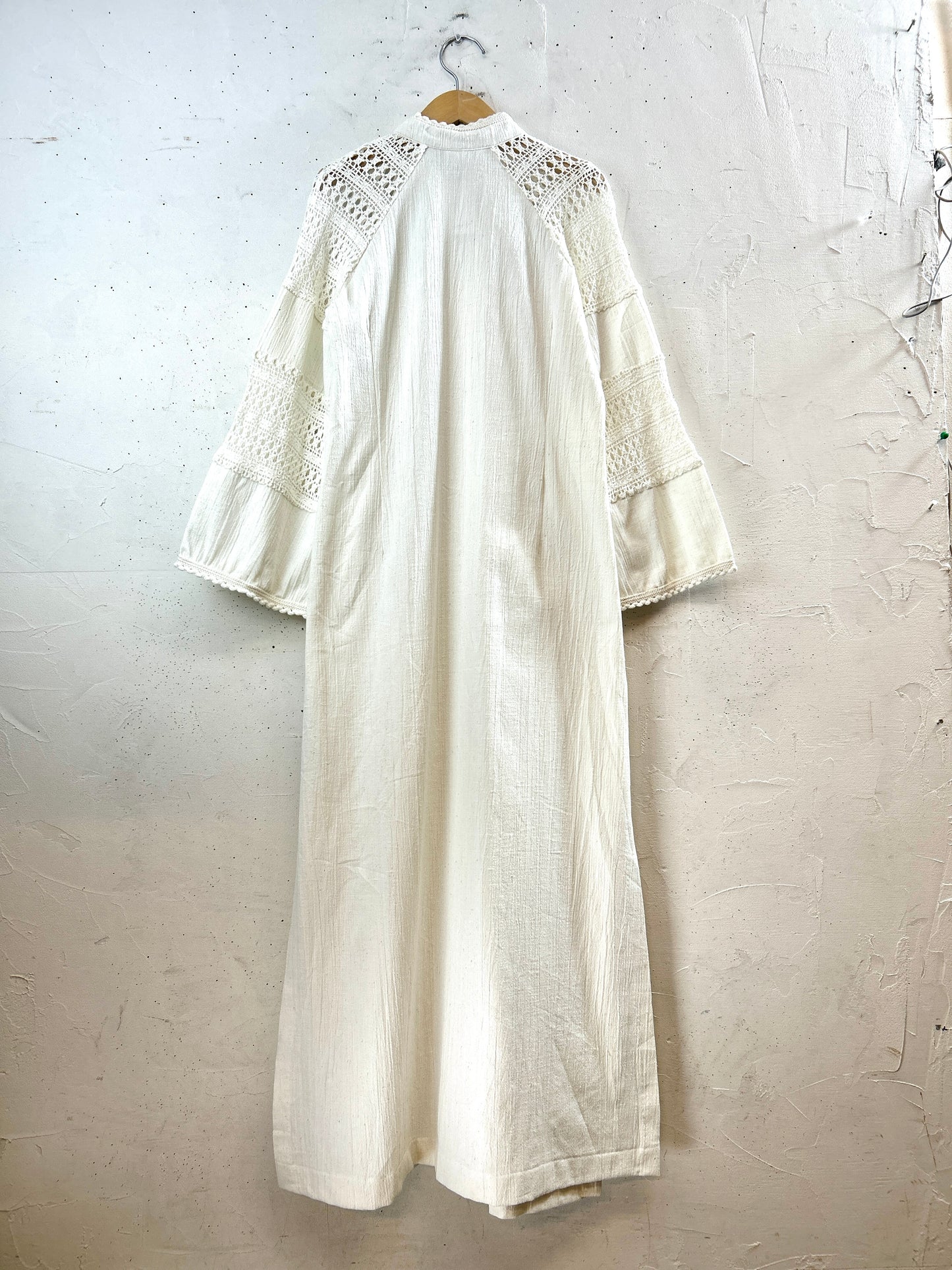 '70s Vintage White Dress 〜Via!〜 MADE IN USA [I30362]