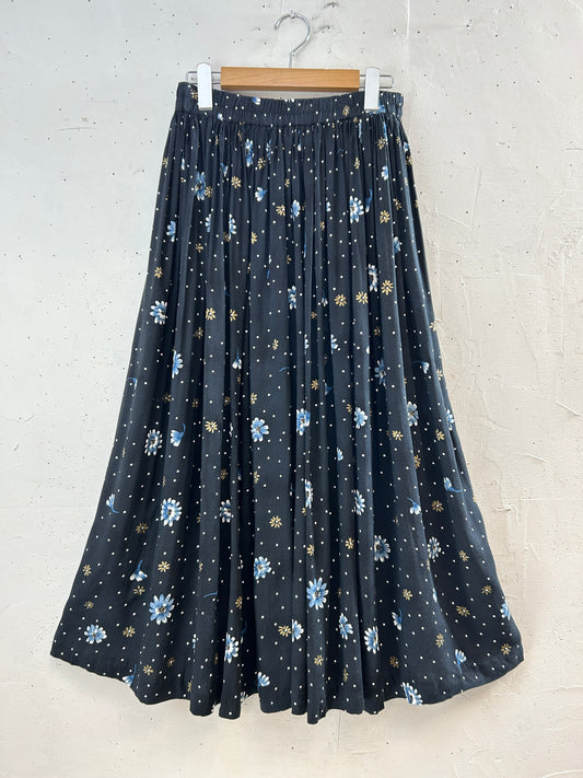 Vintage  Flower Skirt [H30884]