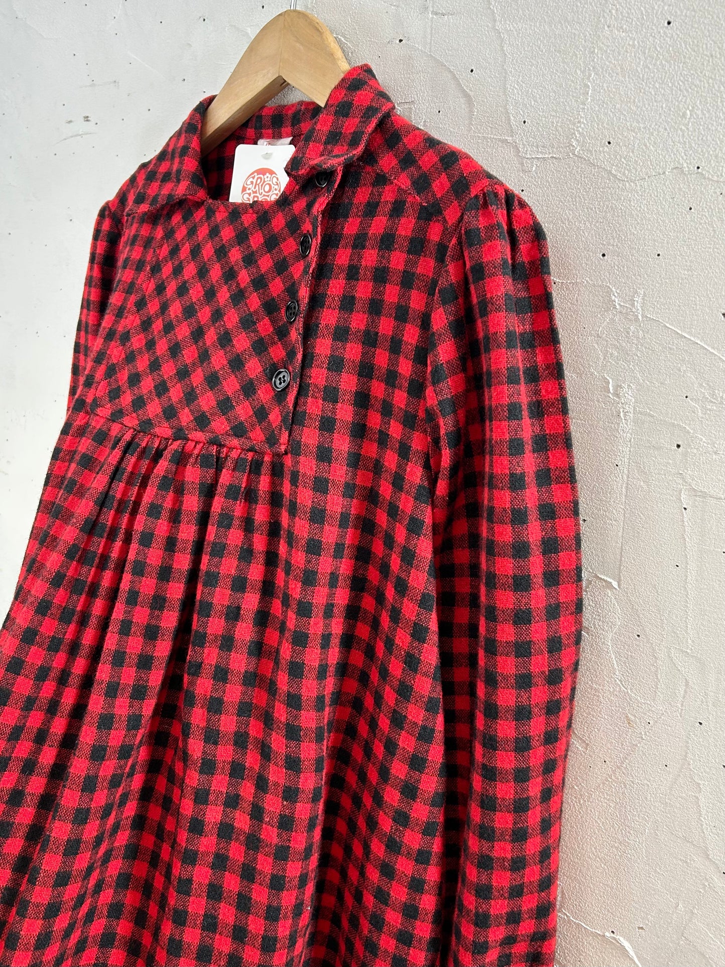 Vintage Plaid Dress [L29217]