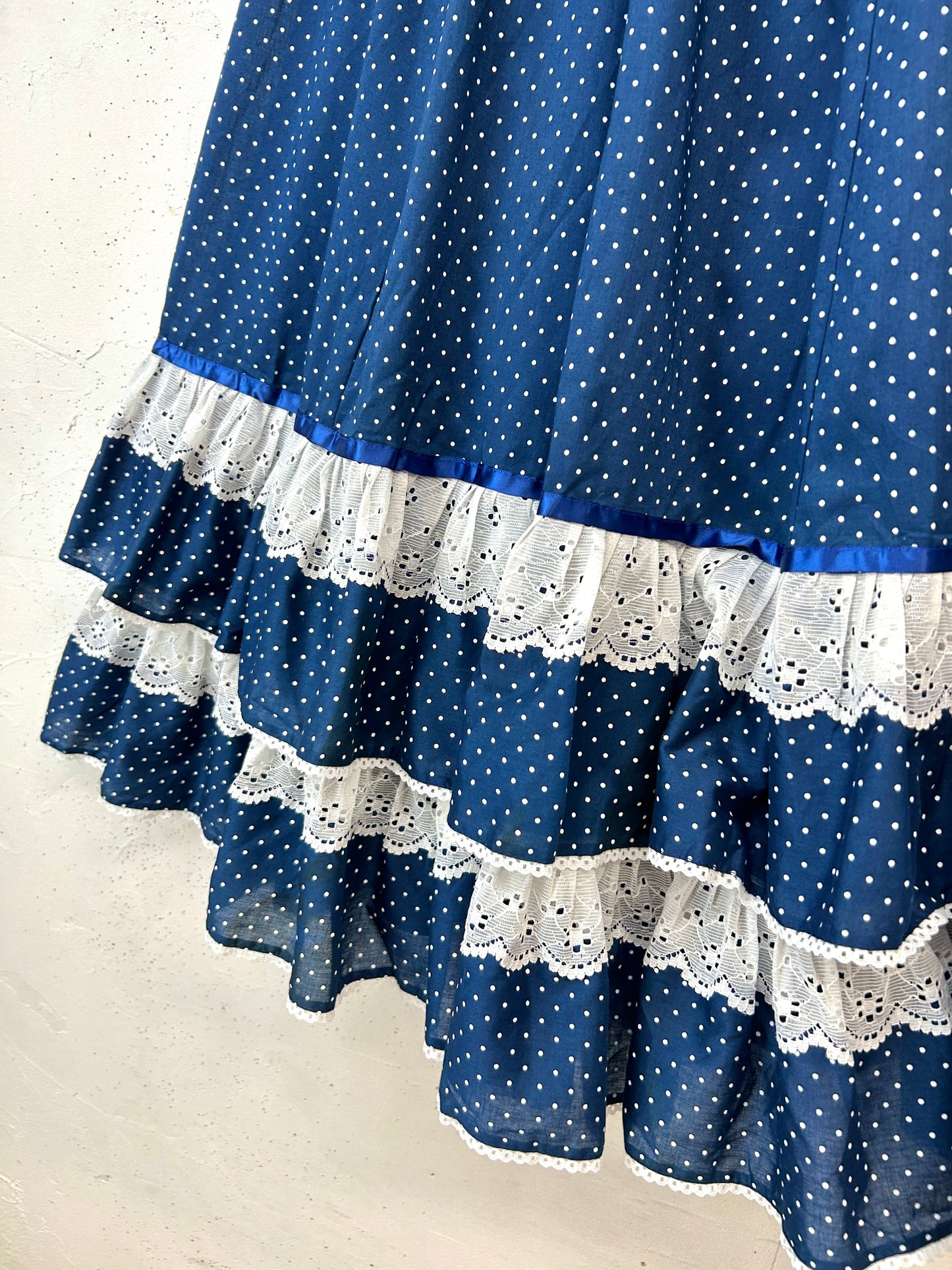 ’70s Vintage Patchwork Skirt 〜carefree fashions〜MADE IN USA[H33531]