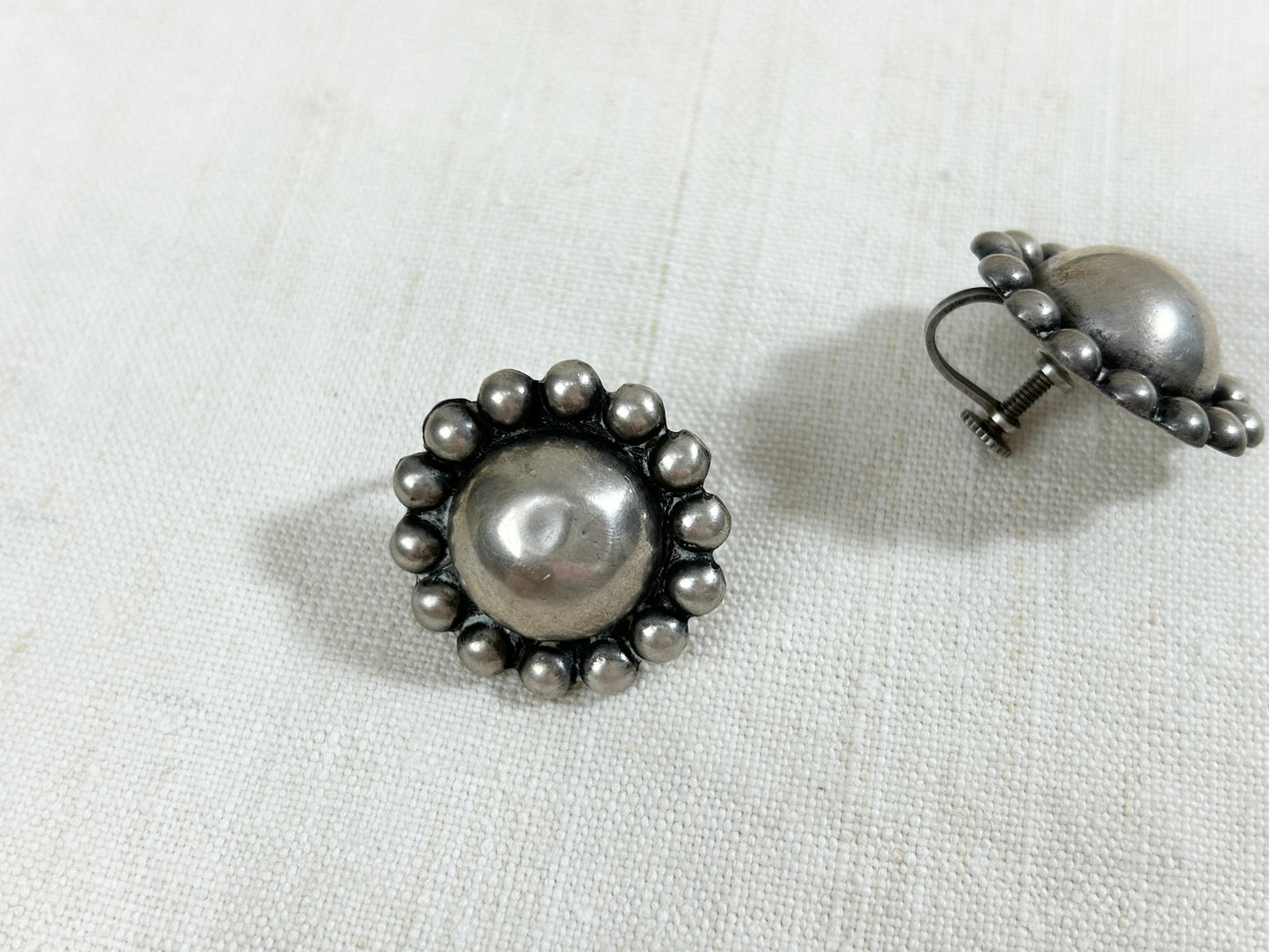 Vintage 925 Silver Earrings MADE IN MEXICO [I30259］