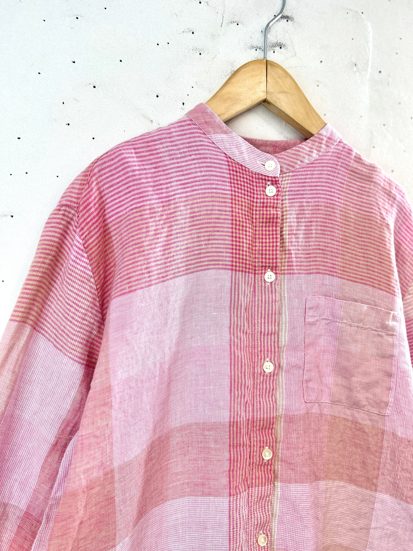 Vintage Linen shirt MADE IN EUROPE [L31155]