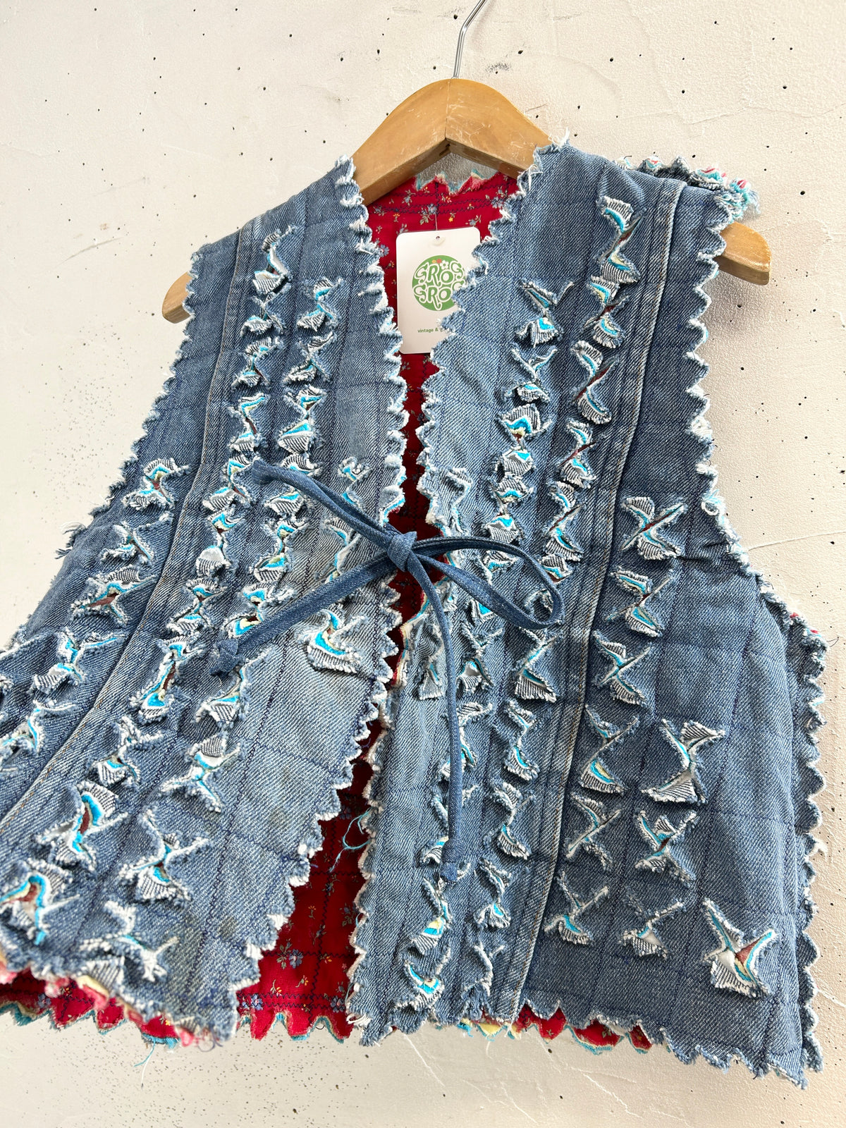 Vintage Slash Quilt Vest [I34039]