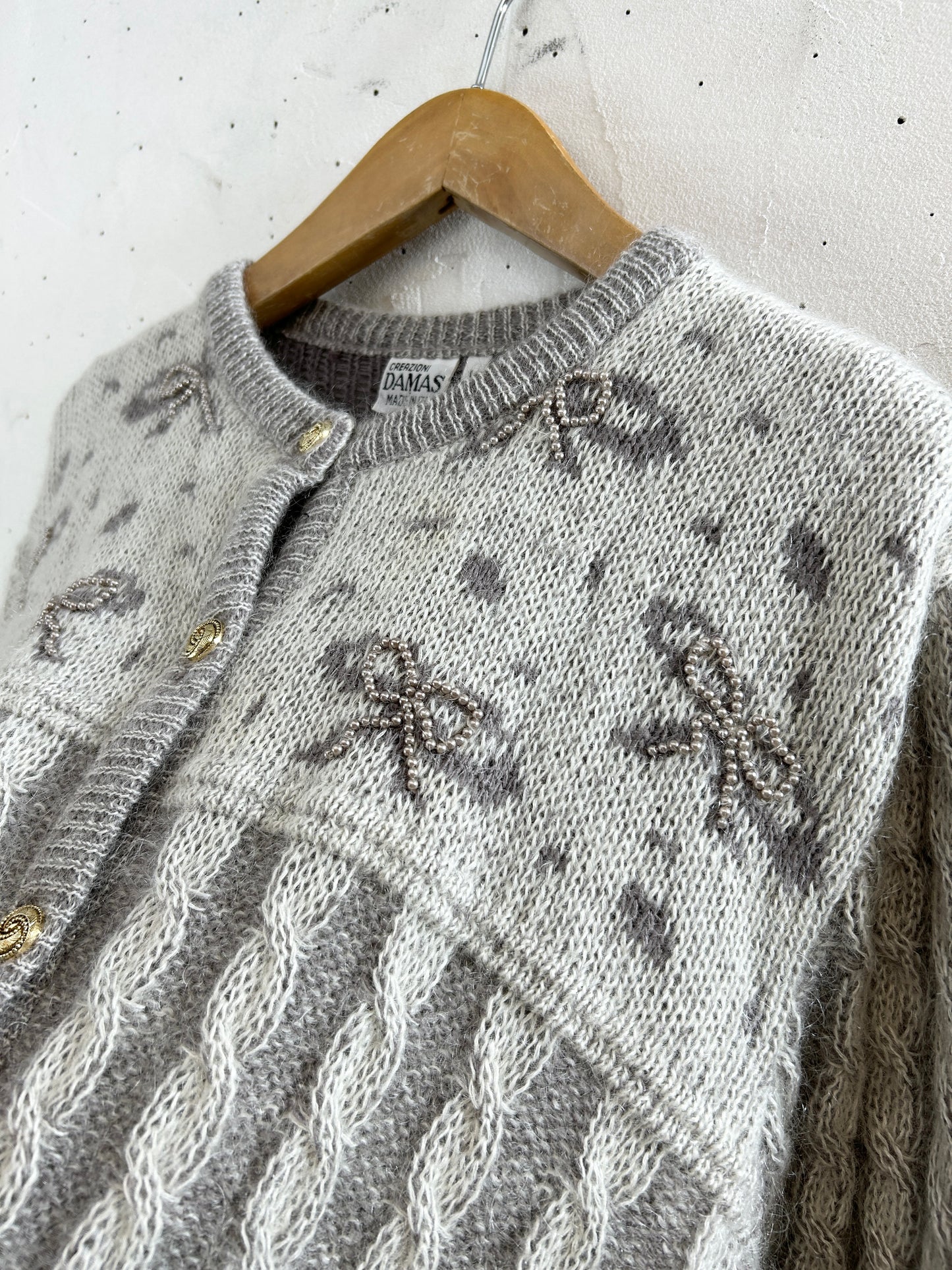 Vintage Knit Mohair Cardigan [J30440]