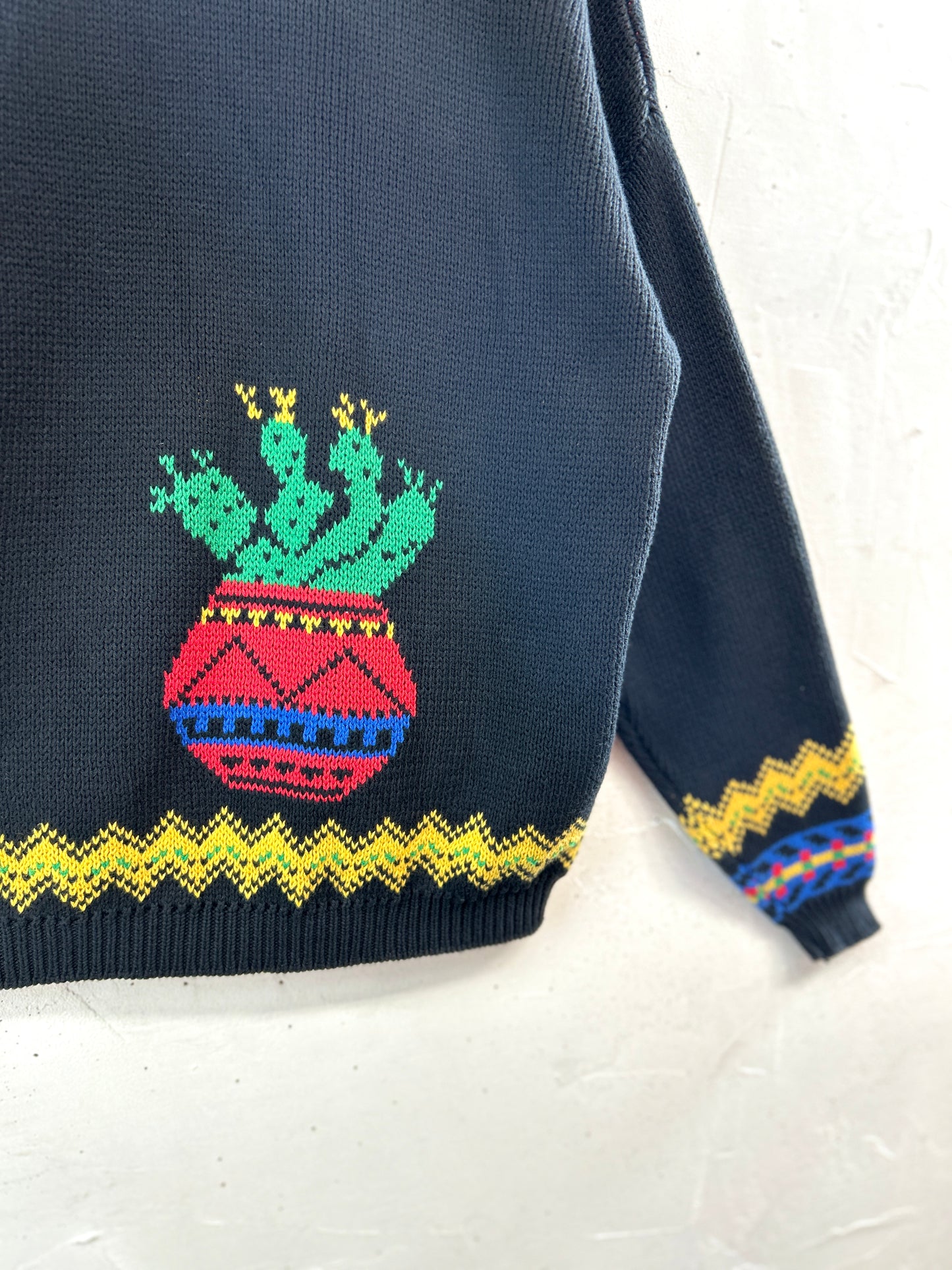 Vintage Cotton  Knit Cardigan MADE IN USA [C31871]