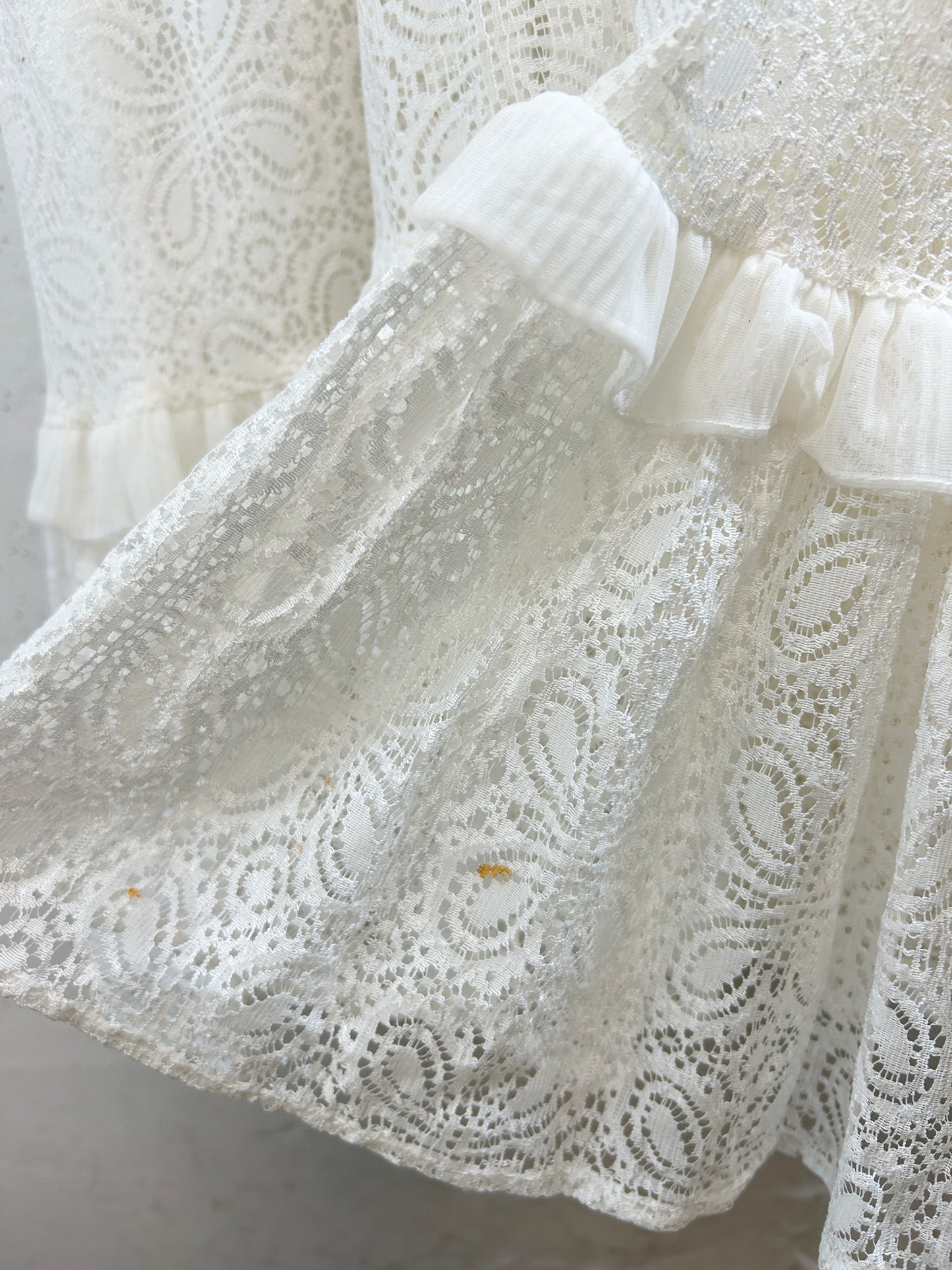 Vintage White Lace Dress [K30815]