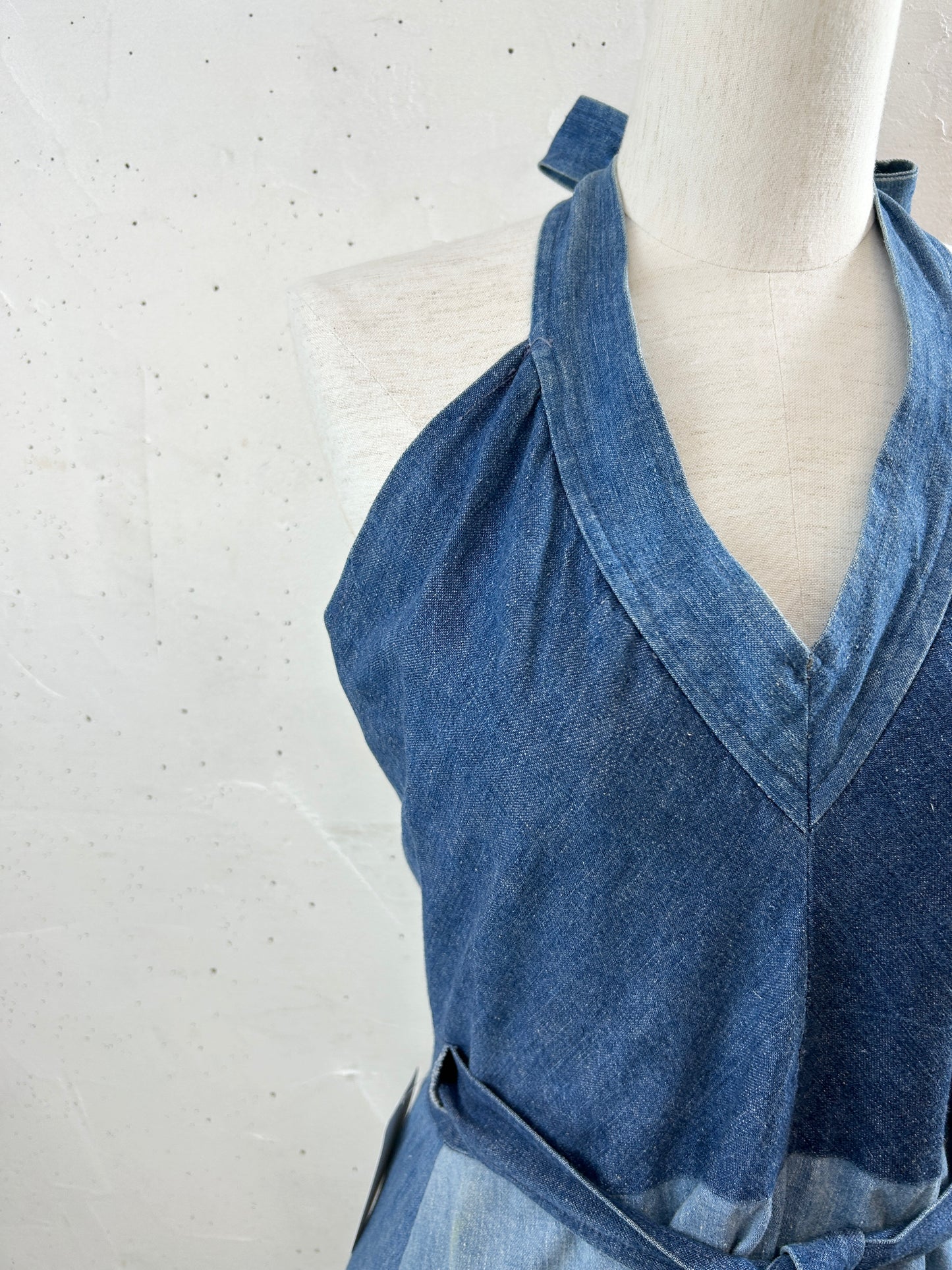Vintage Dress '70s Denim [H30837]