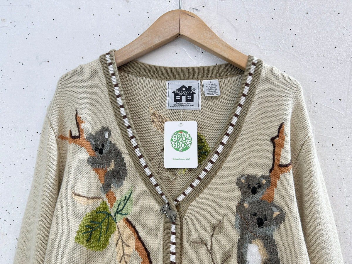 Vintage Cotton Knit Cardigan 〜Story Book Knits〜 [J34328]