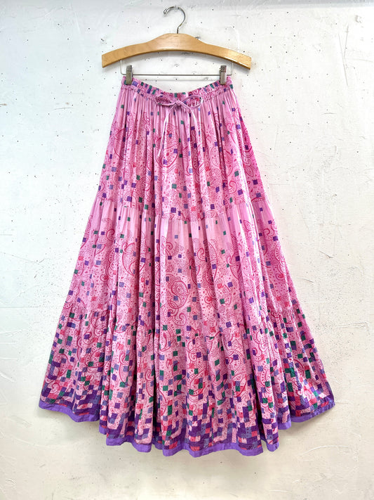 Vintage Tiered Skirt  MADE IN INDIA [B31678]