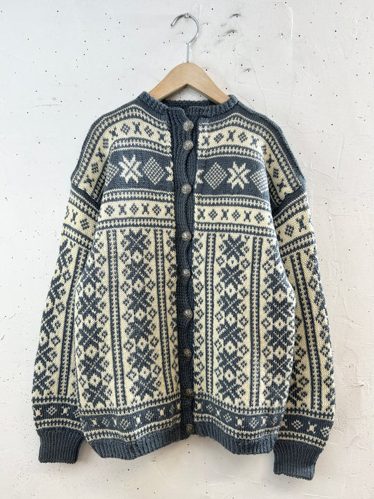Vintage Nordic Knit Cardigan [A29328]