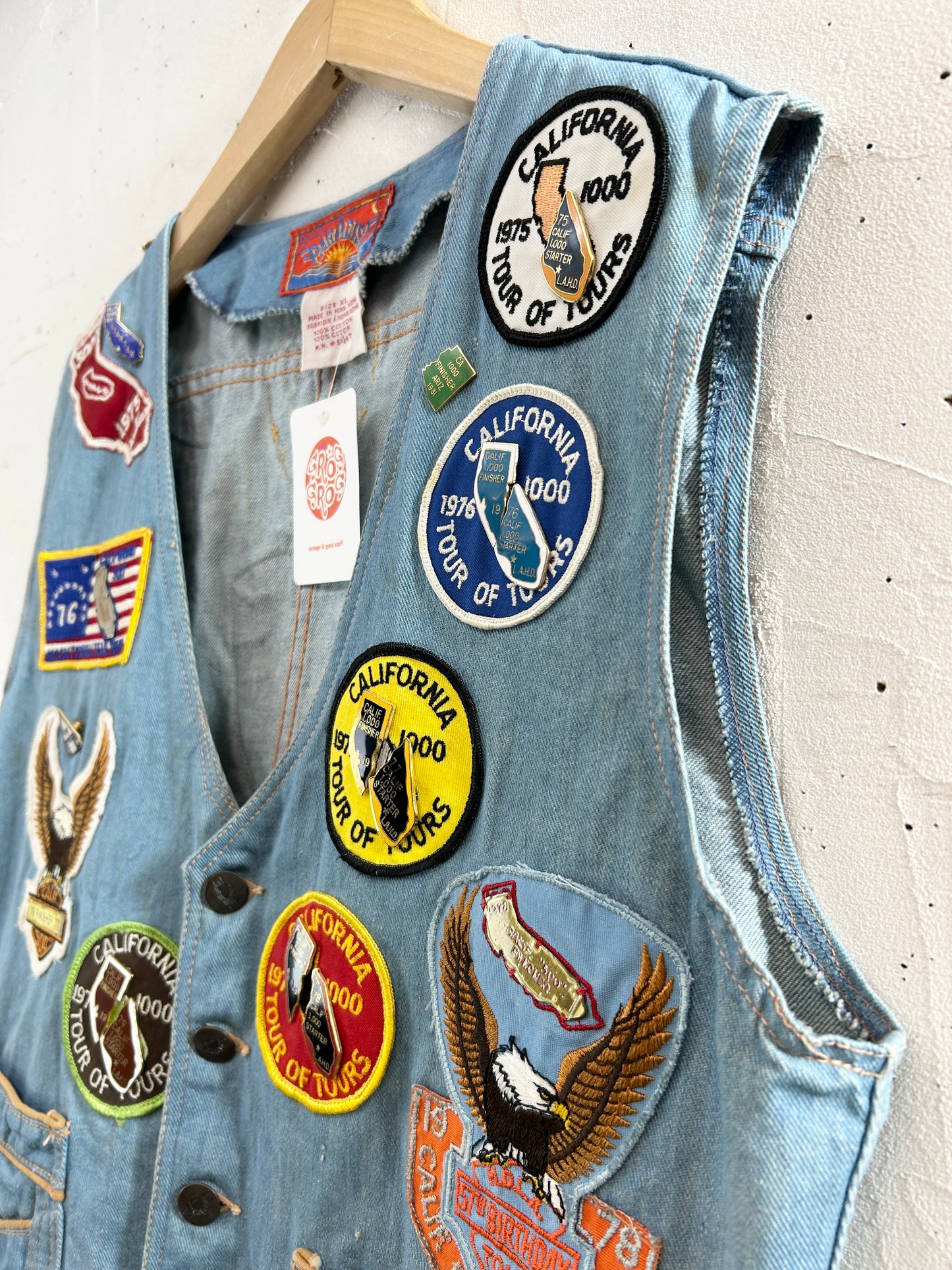 '70s Vintage Patch Vest [K30781]