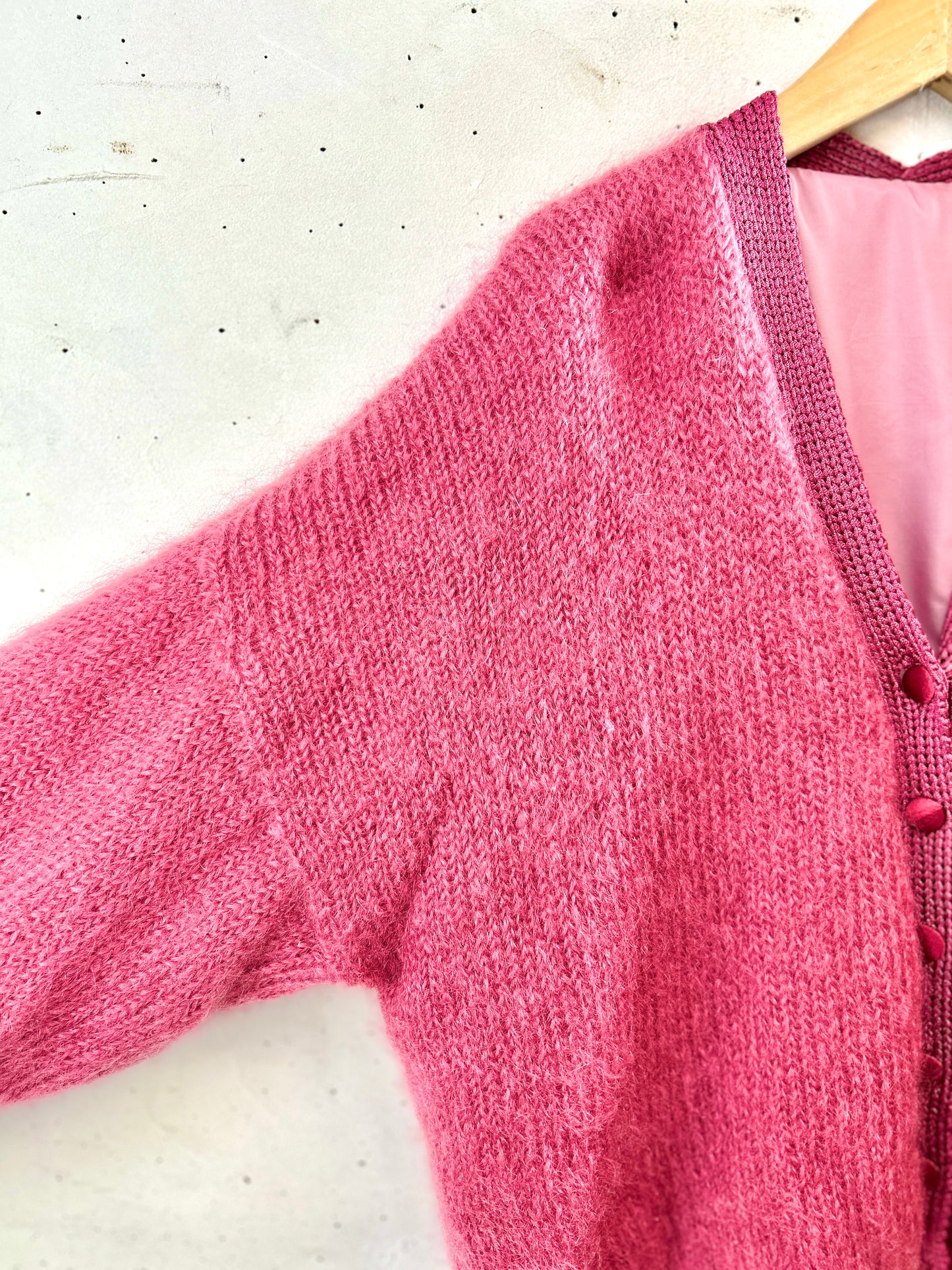 Vintage Mohair Knit Cardigan MADE IN ENGLAND [L30943]